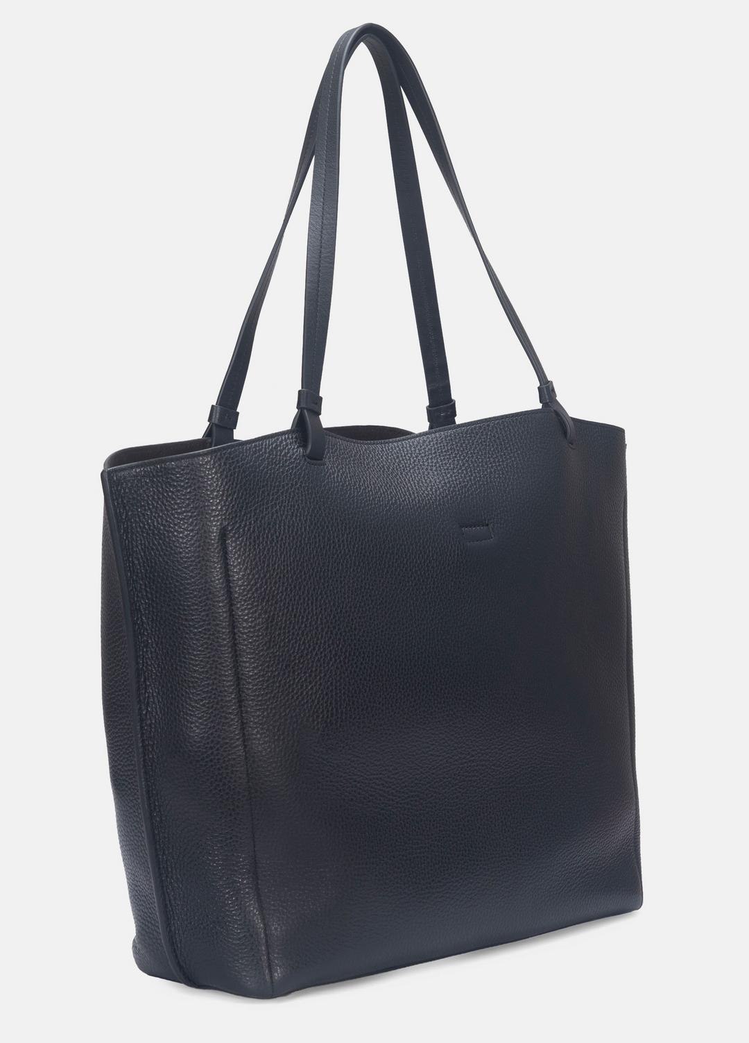 Ava Leather Tote in Handbags - BLACK | VINCE Women