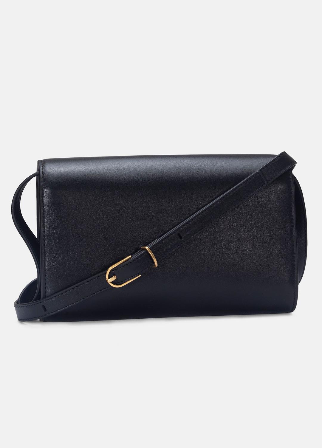 Leather Crossbody Wallet in Handbags - BLACK | VINCE Women
