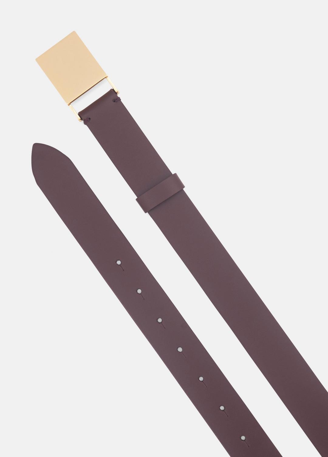Women's 30mm Plaque Leather Belt in Belts - FIG | VINCE Women