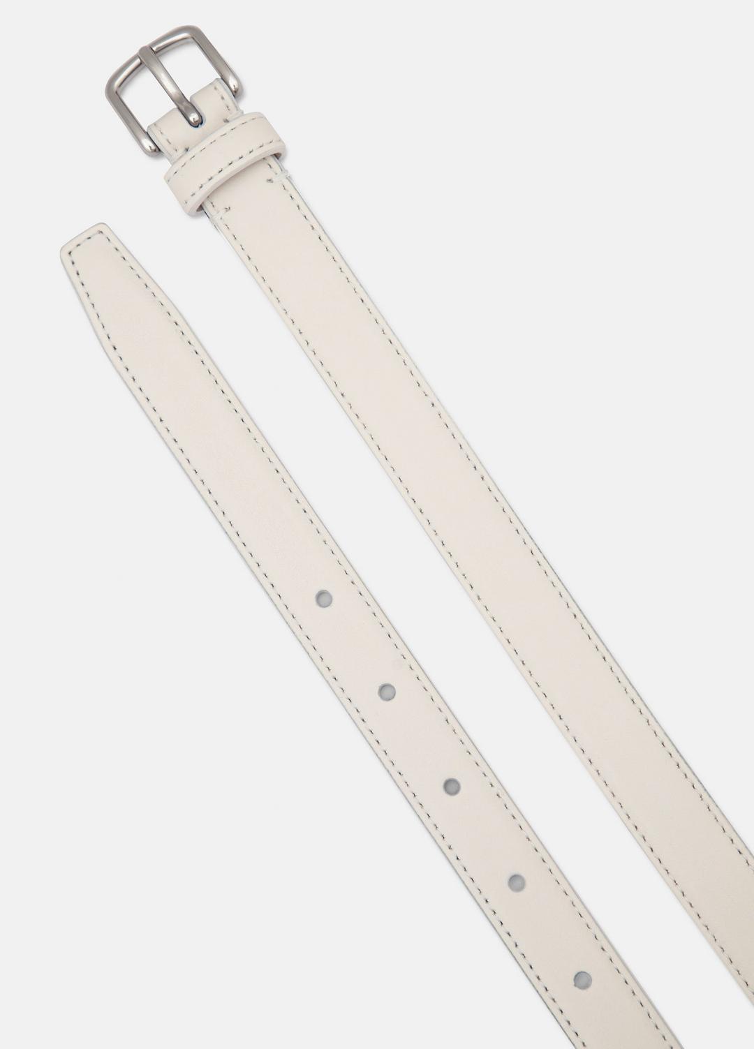 Women’s 20mm Stitched Leather Belt in Belts - MILK | VINCE Women