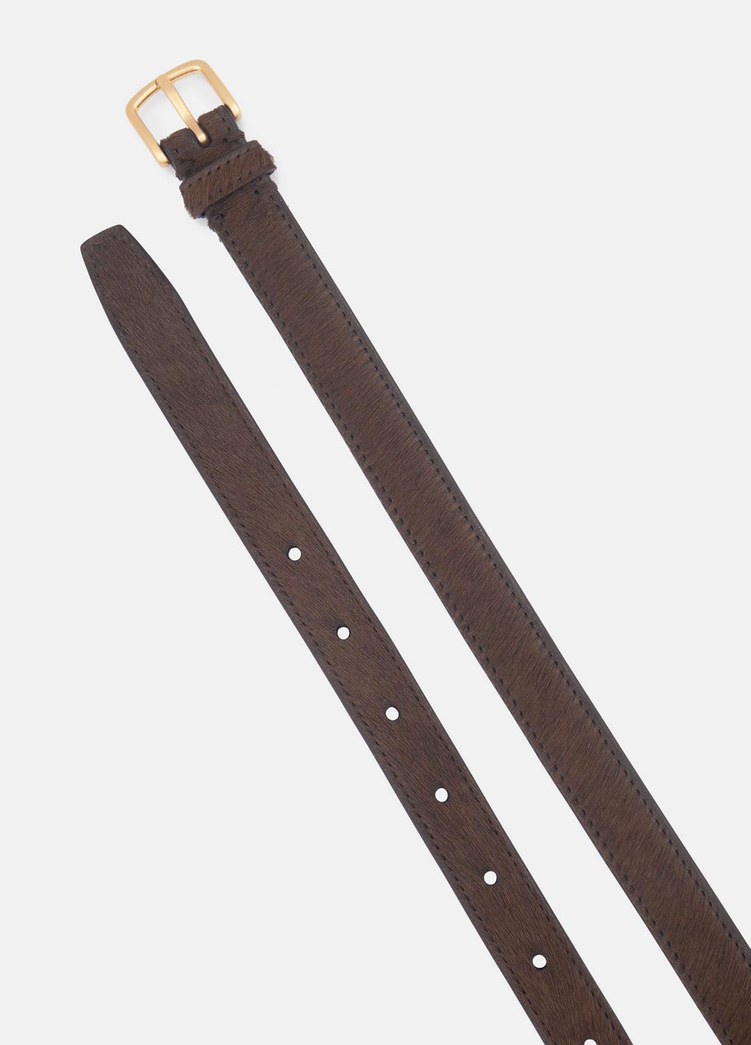 Women's 20mm Calf Hair Belt in Belts - CACAO BROWN | VINCE Women