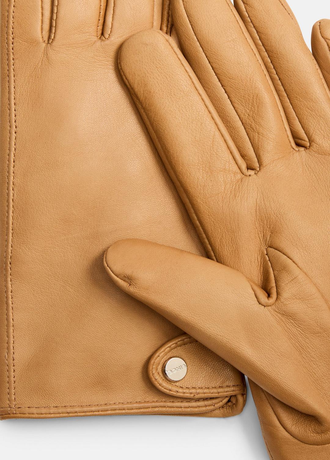 Cashmere-Lined Leather Snap Glove in Gloves - BRUNA | VINCE Women