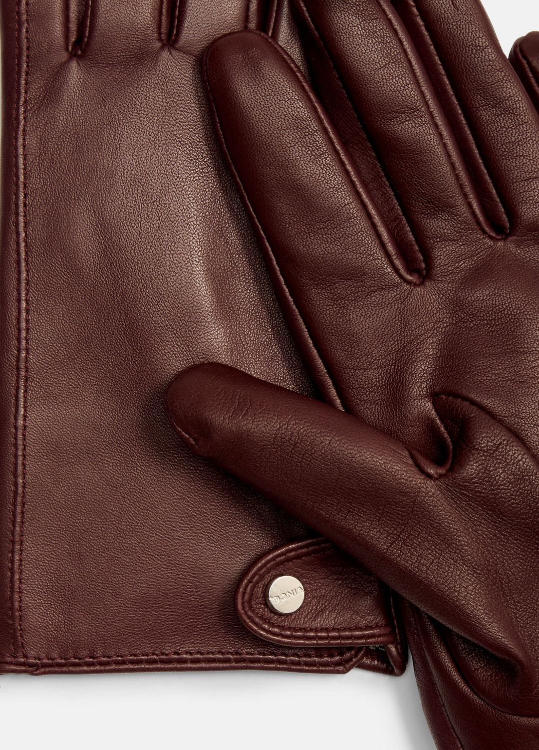 Cashmere-Lined Leather Snap Glove in Gloves - FIG | VINCE Women