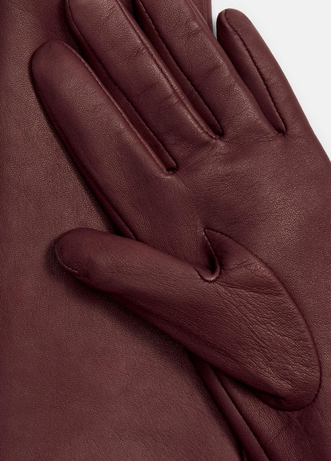 Cashmere-Lined Medium Leather Glove in Gloves - FIG | VINCE Women
