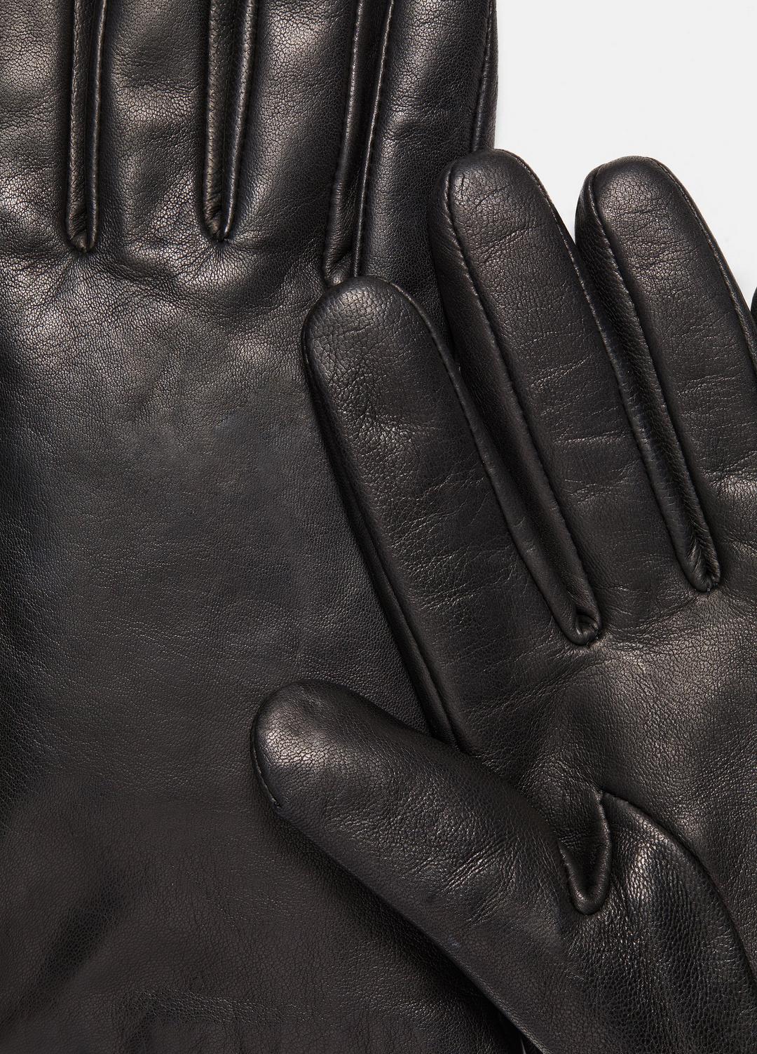 Cashmere-Lined Short Leather Glove in Gloves - BLACK | VINCE Women