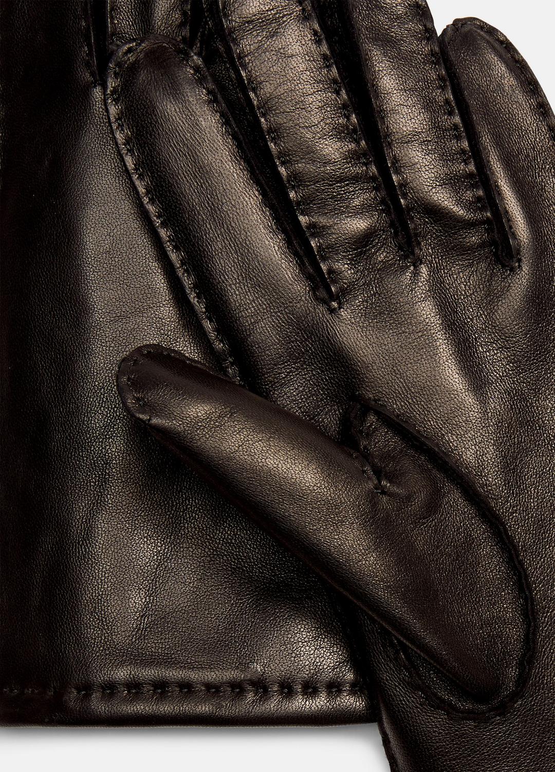 Cashmere-Lined Leather Driving Glove in Gloves - BLACK | VINCE Women