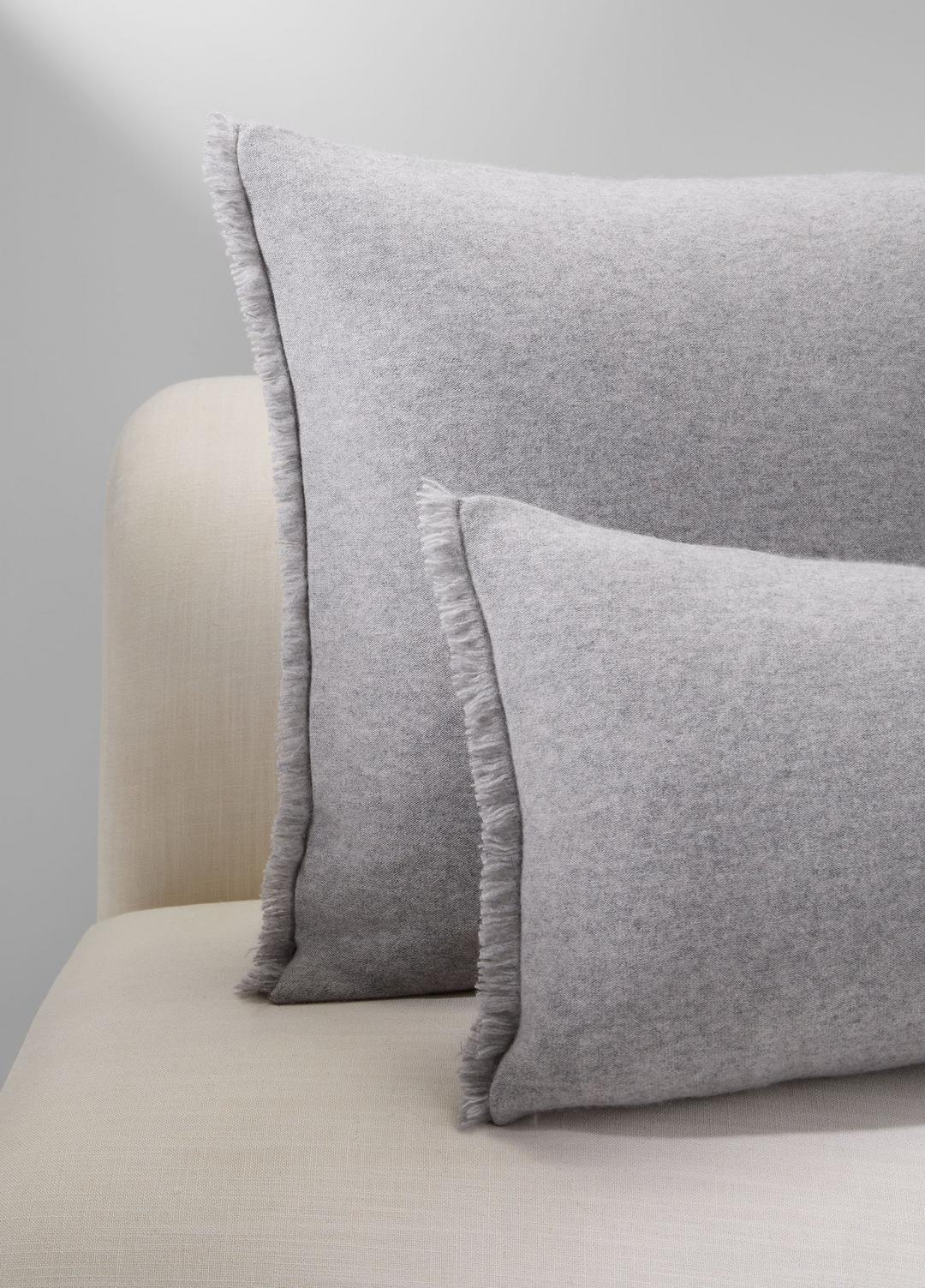 Cashmere Reverse Jersey Pillow in Pillows & Blankets - HEATHER GREY | VINCE Women