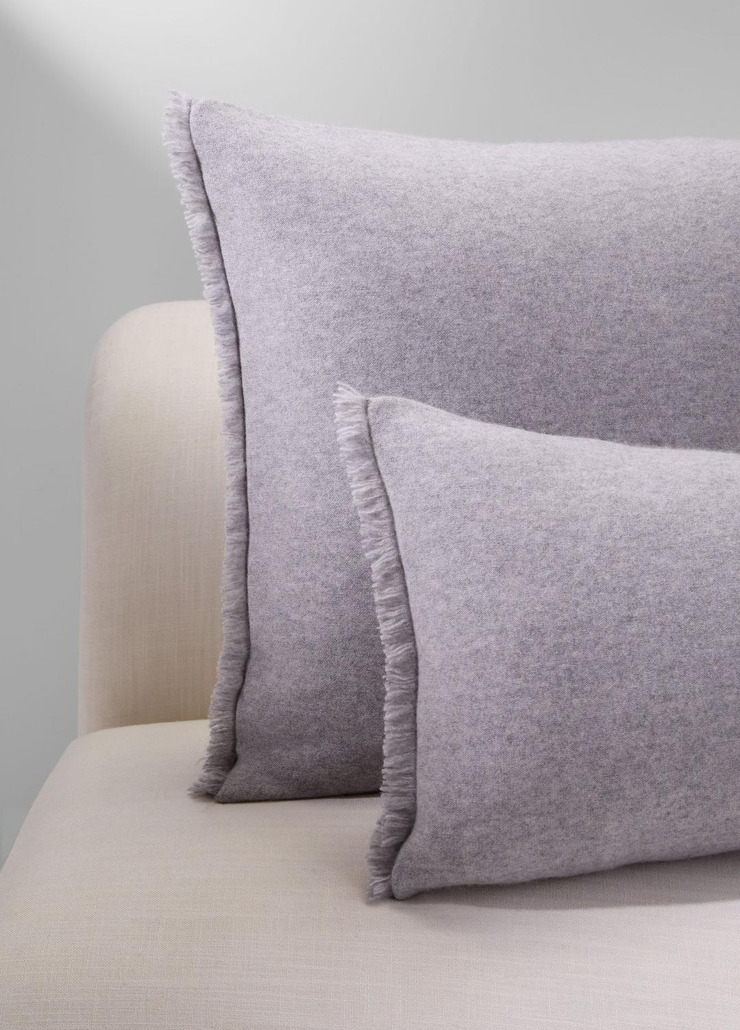 Cashmere Reverse Jersey Rectangle Pillow in Pillows & Blankets - HEATHER GREY | VINCE Women