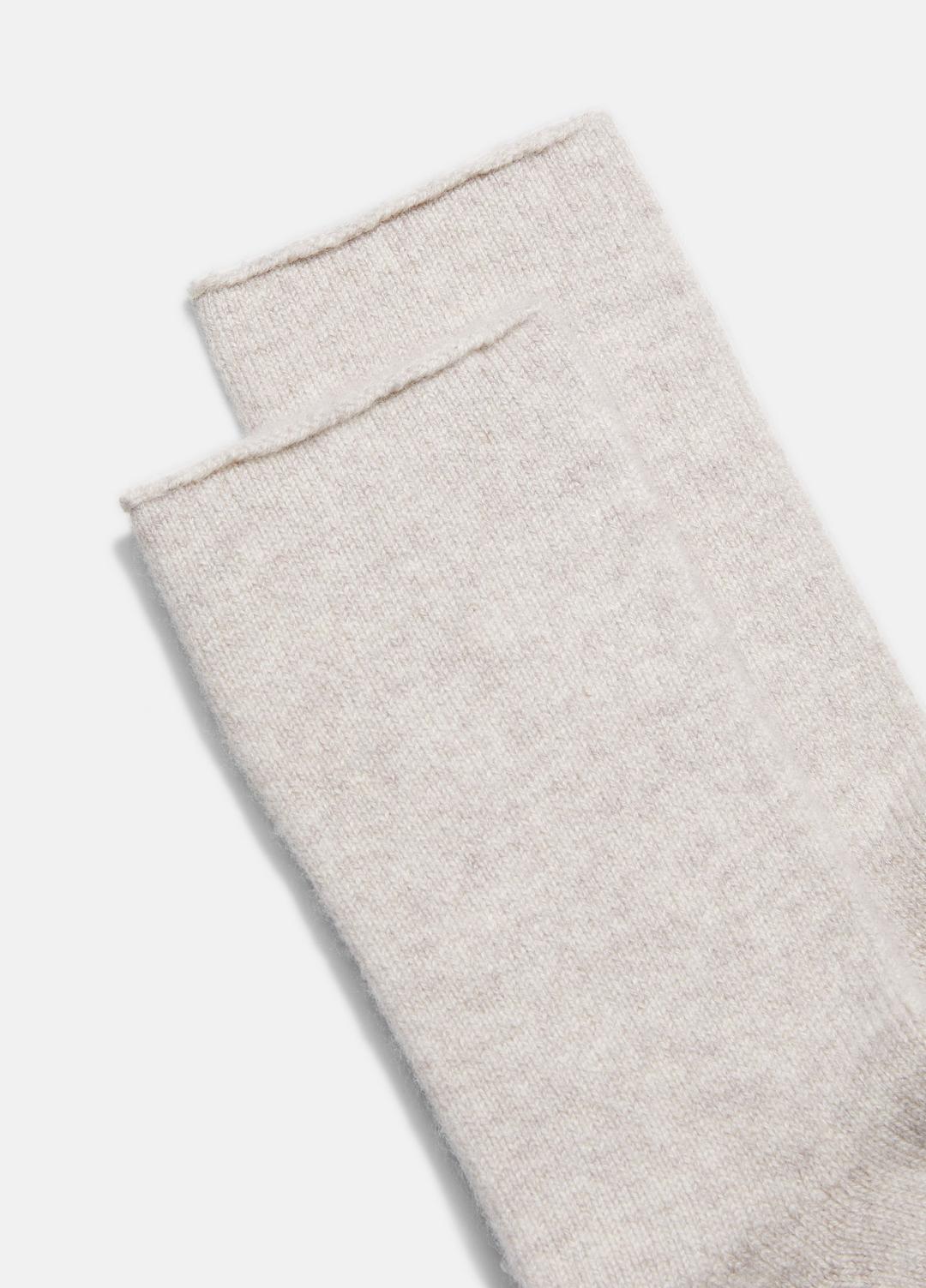 Women's Cashmere Jersey Short Sock in Accessories - HEATHER MARBLE | VINCE Women