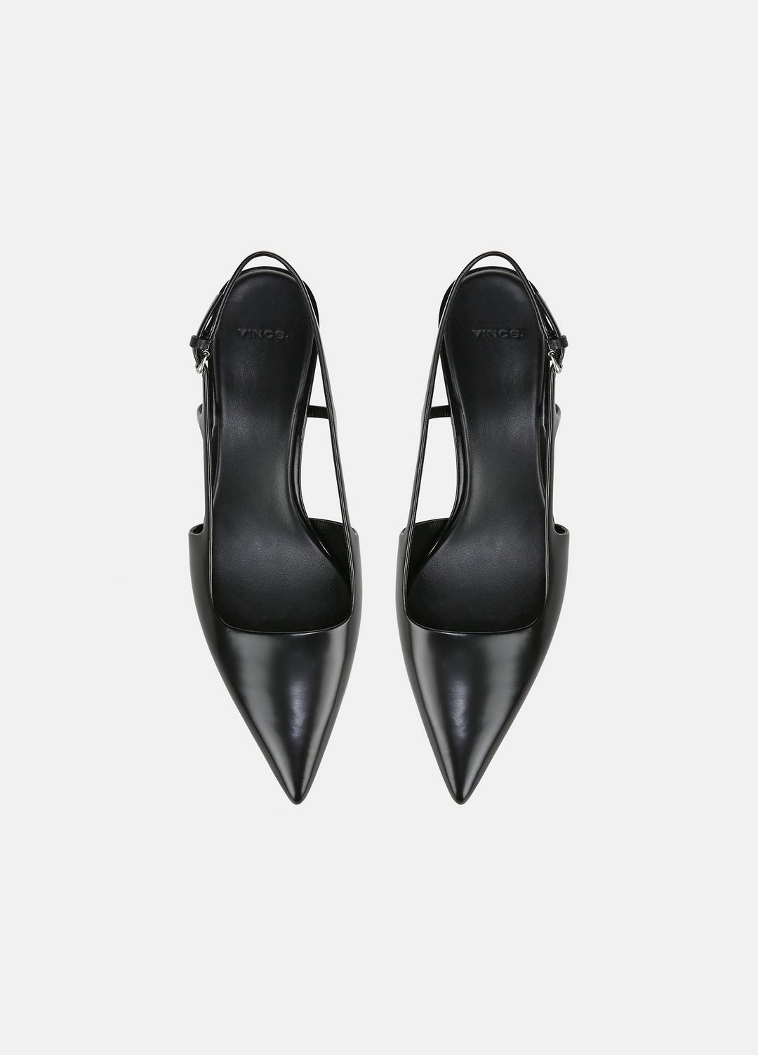 Bianca Leather Slingback Heel in Vince Products Women - BLACK | VINCE Women