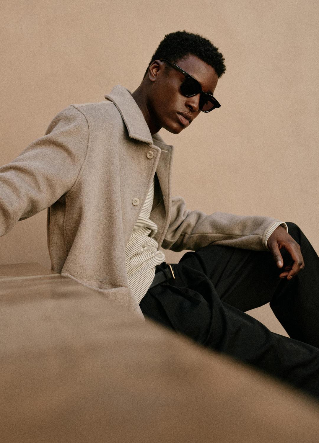 Striped Double-Knit Pima Cotton Long-Sleeve T-Shirt in Long Sleeve - MEADOWLARK/SYCAMORE | VINCE Men