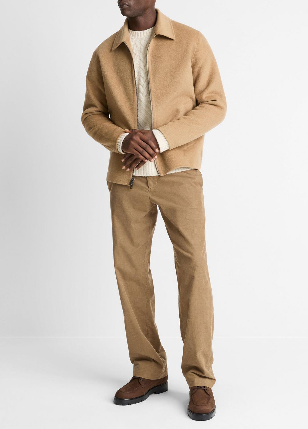 Splittable Wool-Blend Zip-Front Jacket in Jackets - CAMELLO | VINCE Men