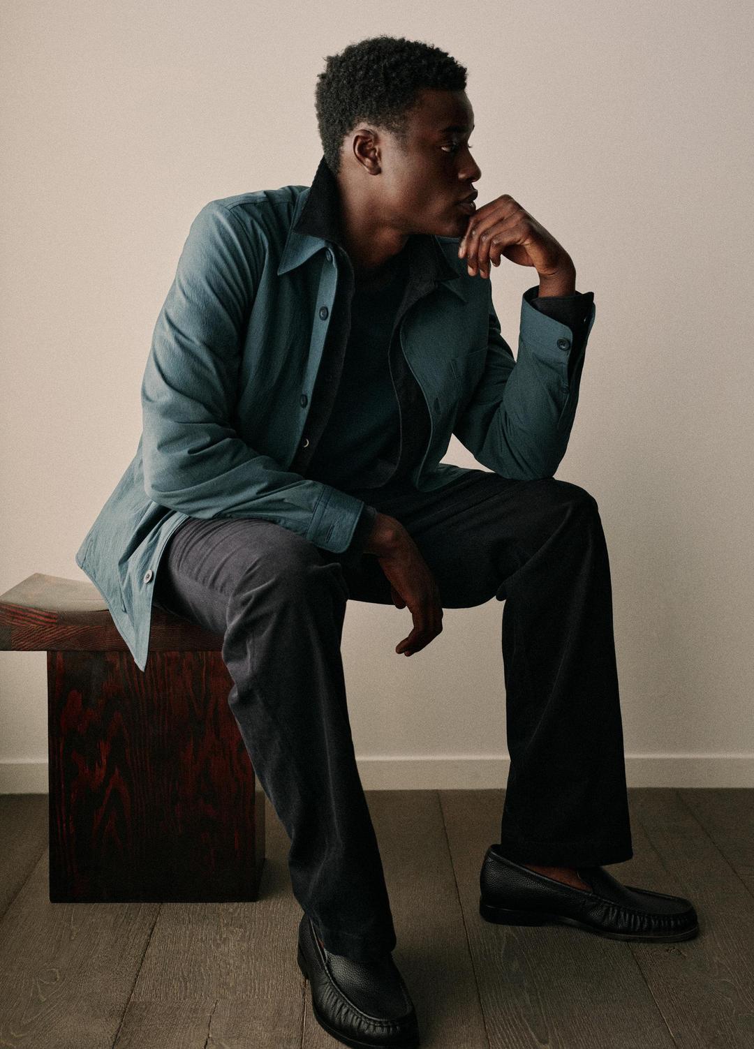 Insulated Tech-Cotton Shirt Jacket in Shirt Jackets - CLEAR LAKE | VINCE Men