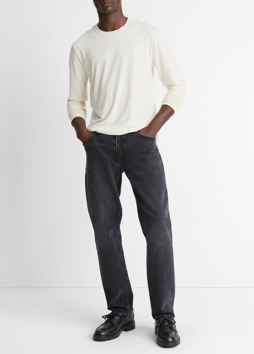 Triblend Jersey Long-Sleeve T-Shirt in Long Sleeve - BONE | VINCE Men