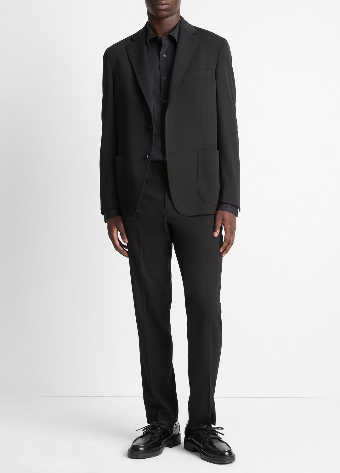 Stretch-Wool Relaxed Sport Coat in Blazers - BLACK | VINCE Men