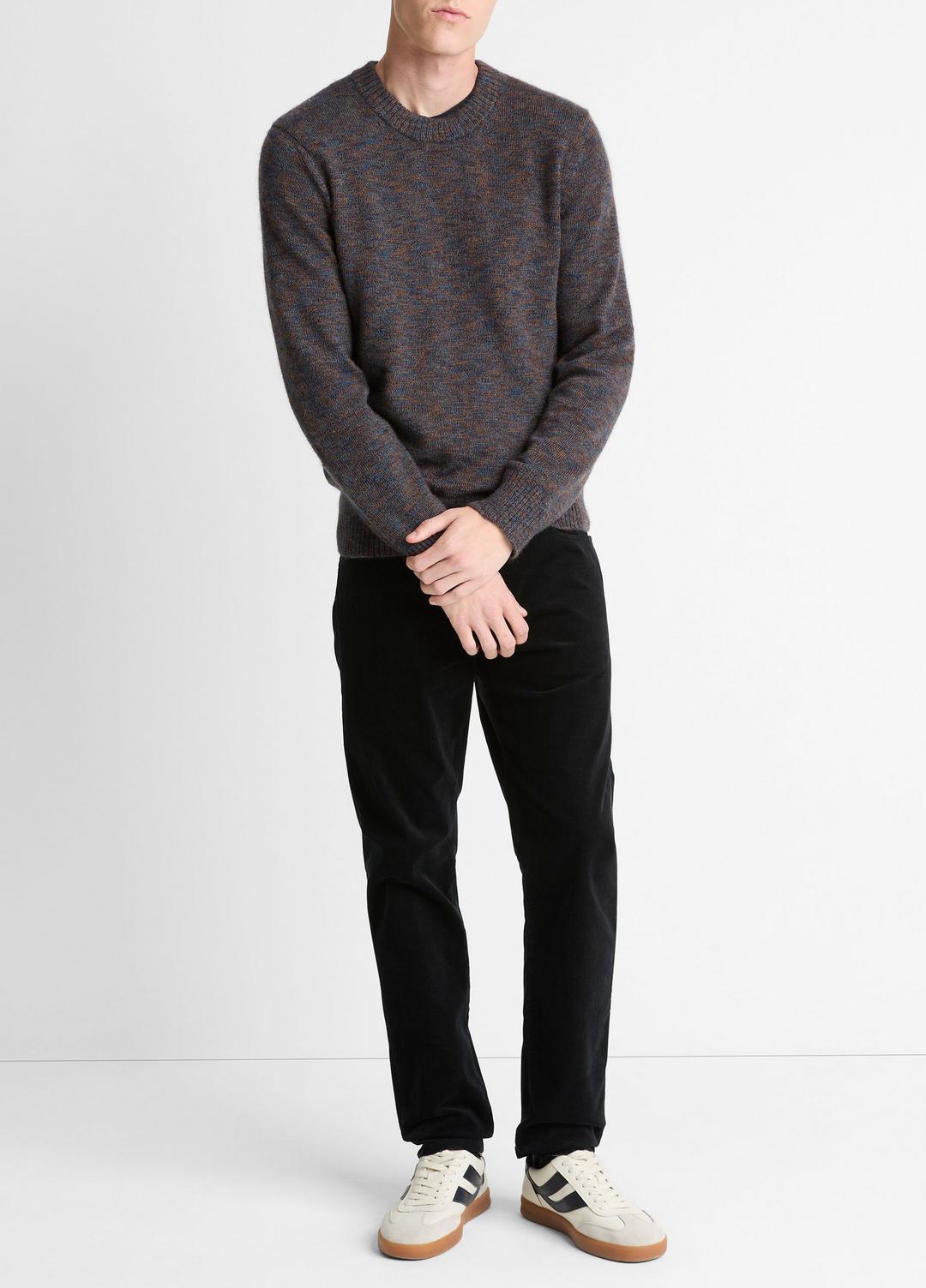Multi-Mix Alpaca-Merino Wool Sweater in Crew Neck - COASTAL COMBO | VINCE Men