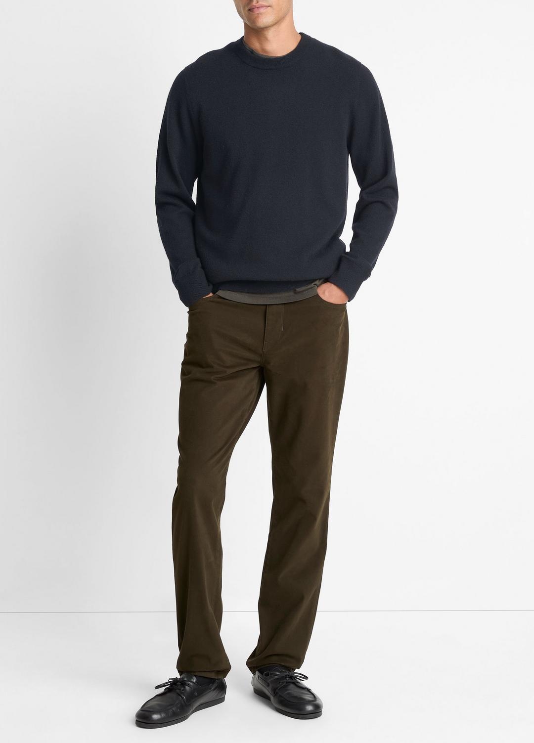 Cashmere Crew Neck Sweater in Crew Neck - COASTAL BLUE | VINCE Men