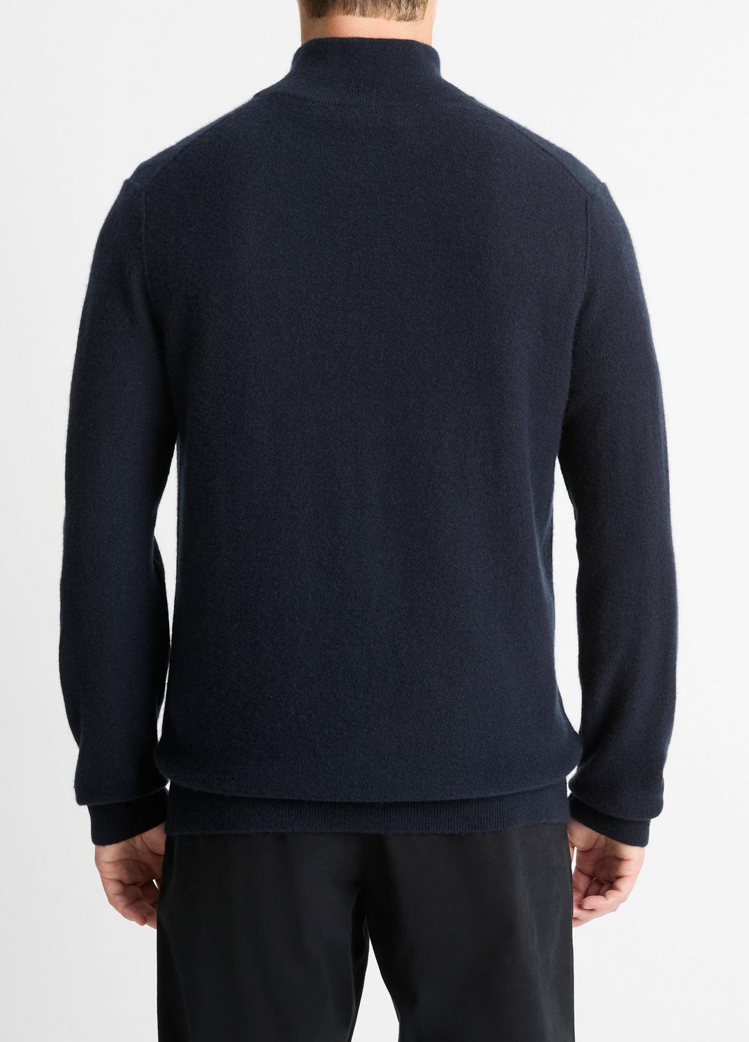 Plush Cashmere Quarter-Zip Sweater in Quarter Zip - COASTAL BLUE | VINCE Men