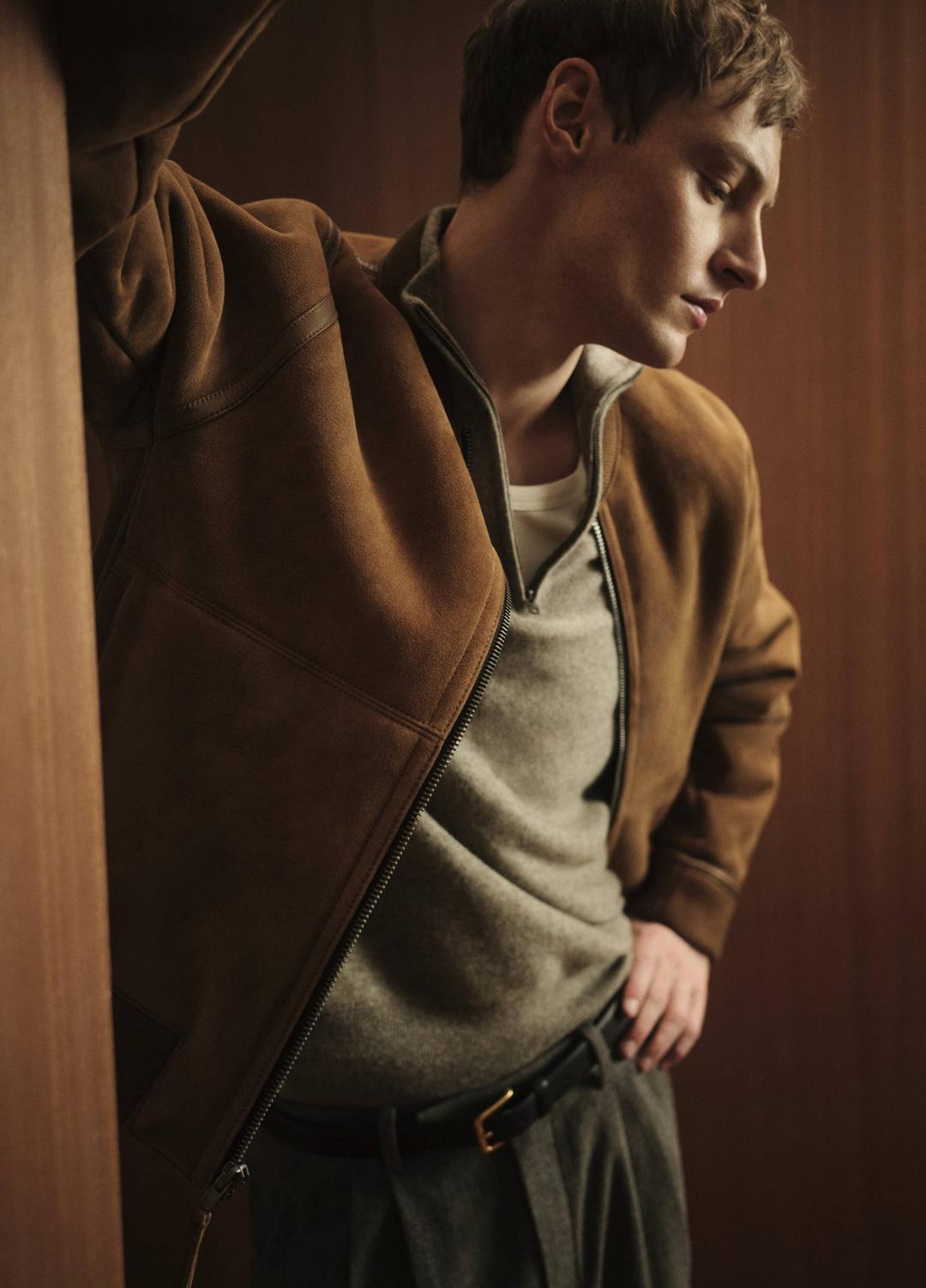 Cashmere Quarter-Zip Sweater in Quarter Zip - MEDIUM HEATHER GREY | VINCE Men