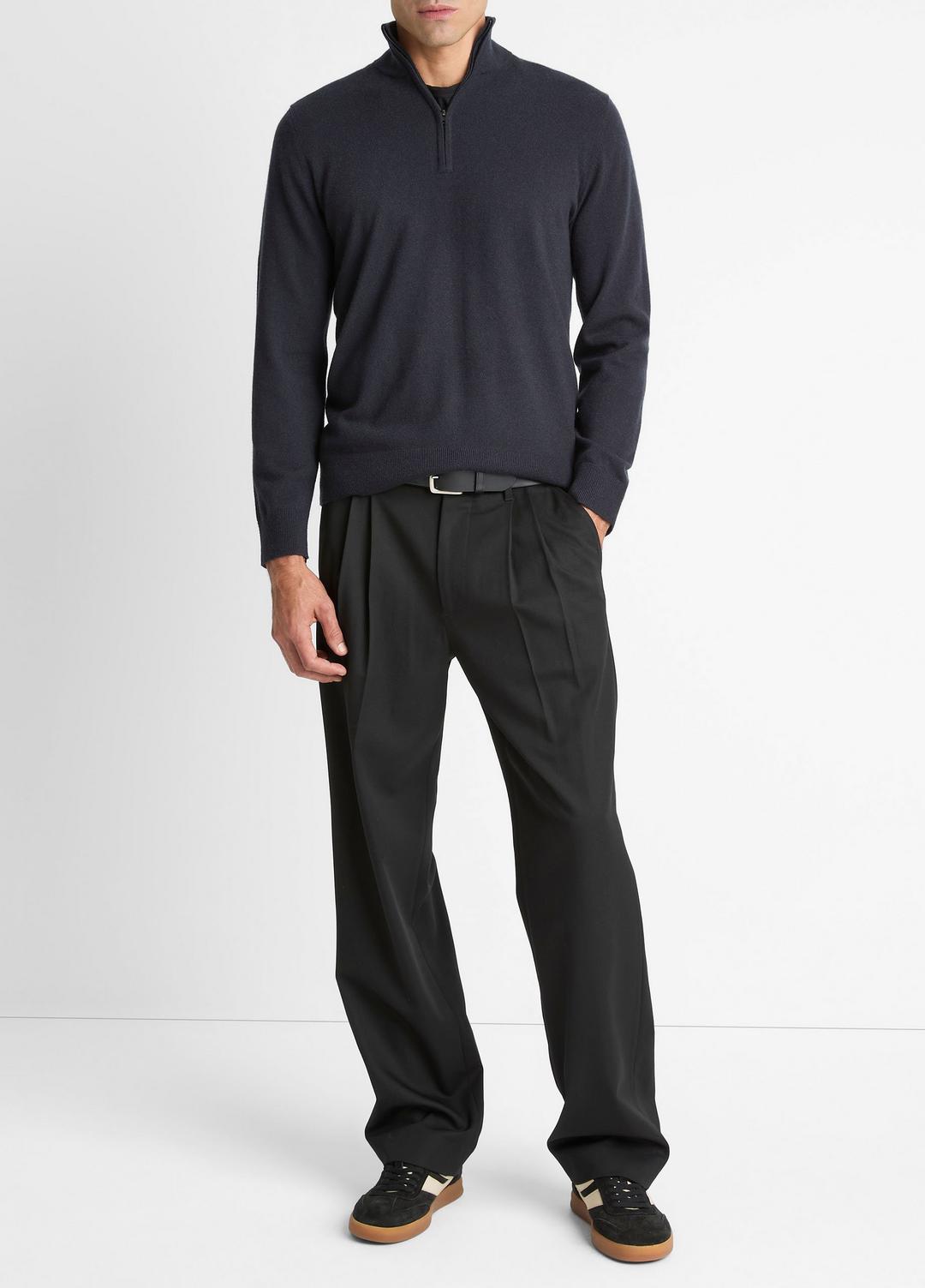 Cashmere Quarter-Zip Sweater in Quarter Zip - COASTAL BLUE | VINCE Men