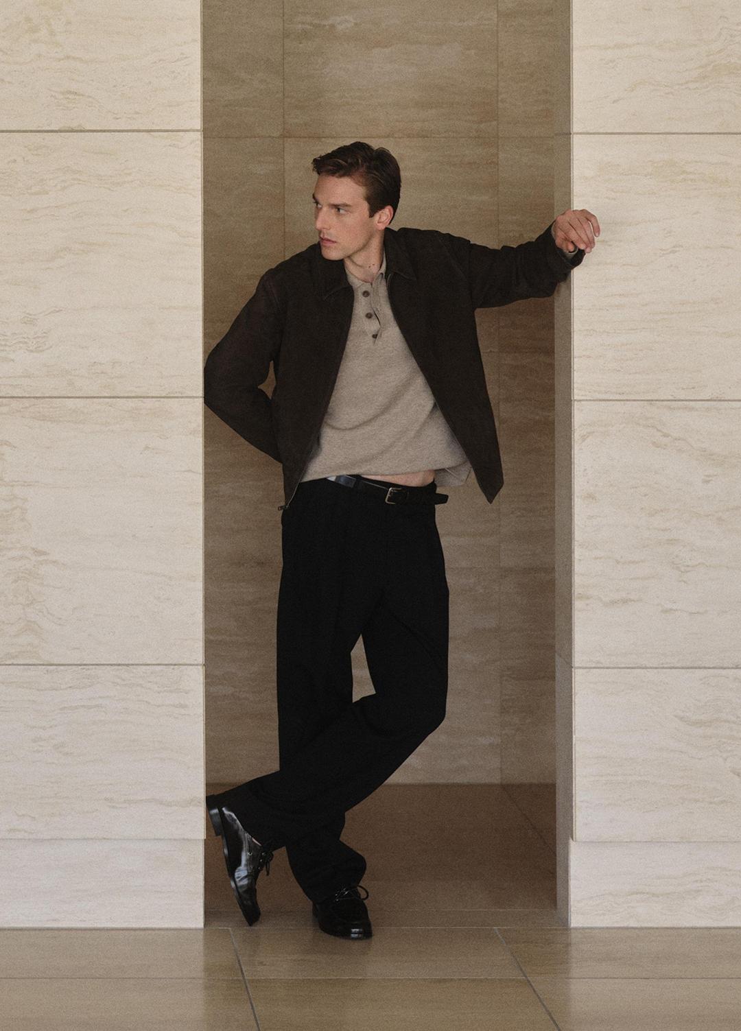 Italian Merino Wool Milano Polo Sweater in Sweaters - HEATHER GREY | VINCE Men