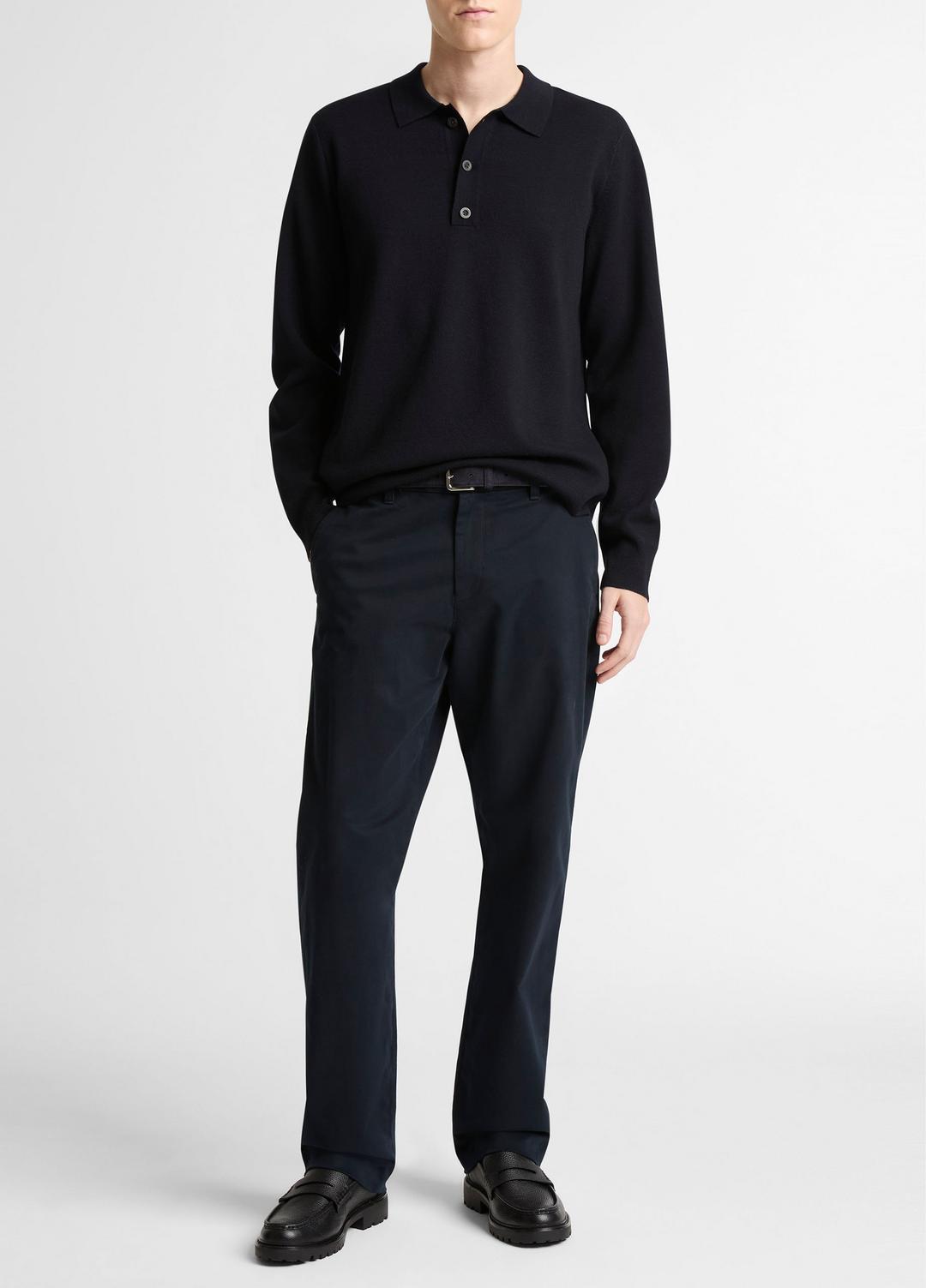 Italian Merino Wool Milano Polo Sweater in Sweaters - COASTAL BLUE | VINCE Men