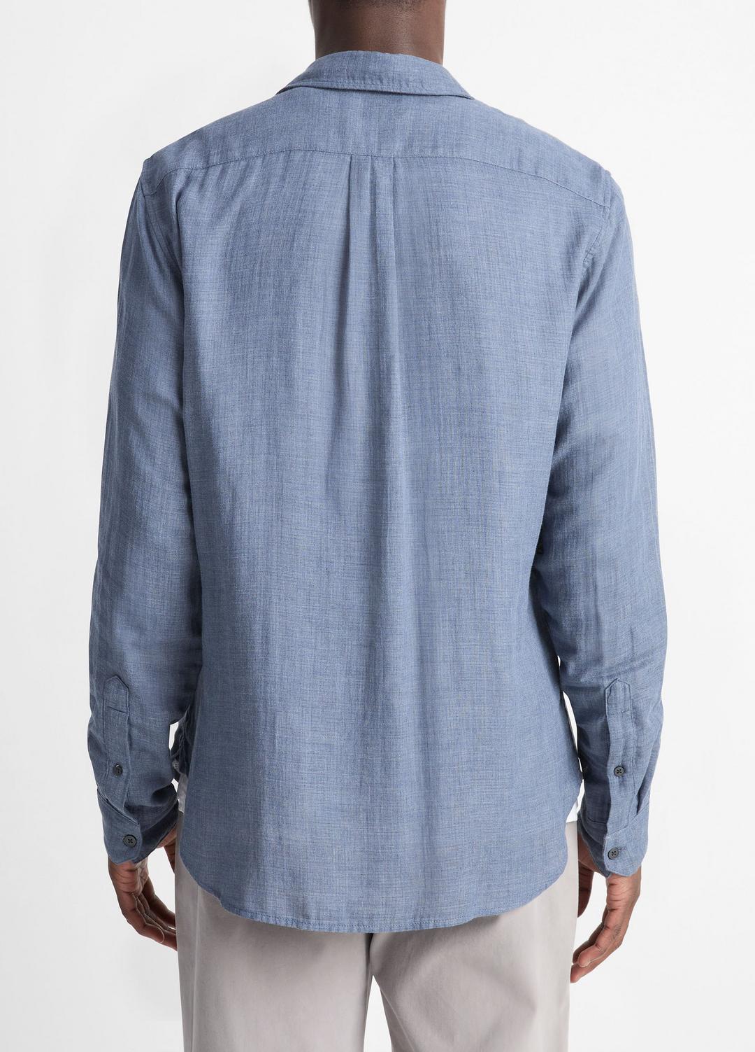 Double Face Long Sleeve in Long Sleeve - CHAMBRAY | VINCE Men