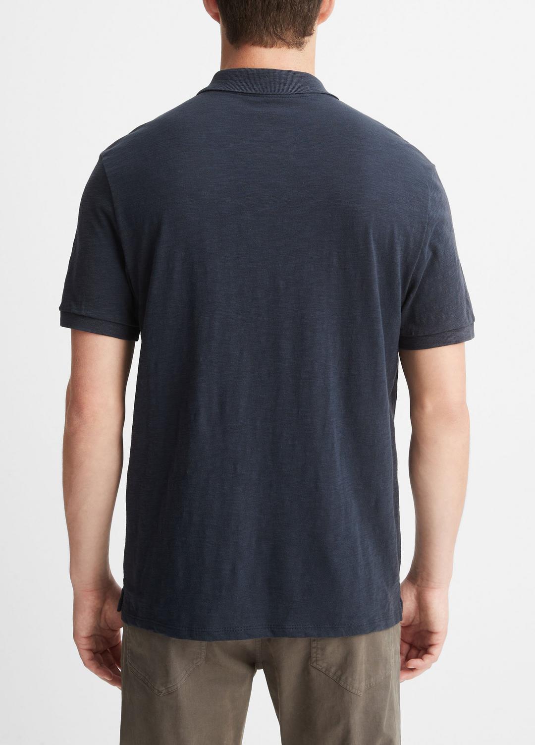 Classic Slub Polo Shirt in Henleys & Polos - COASTAL BLUE | VINCE Men
