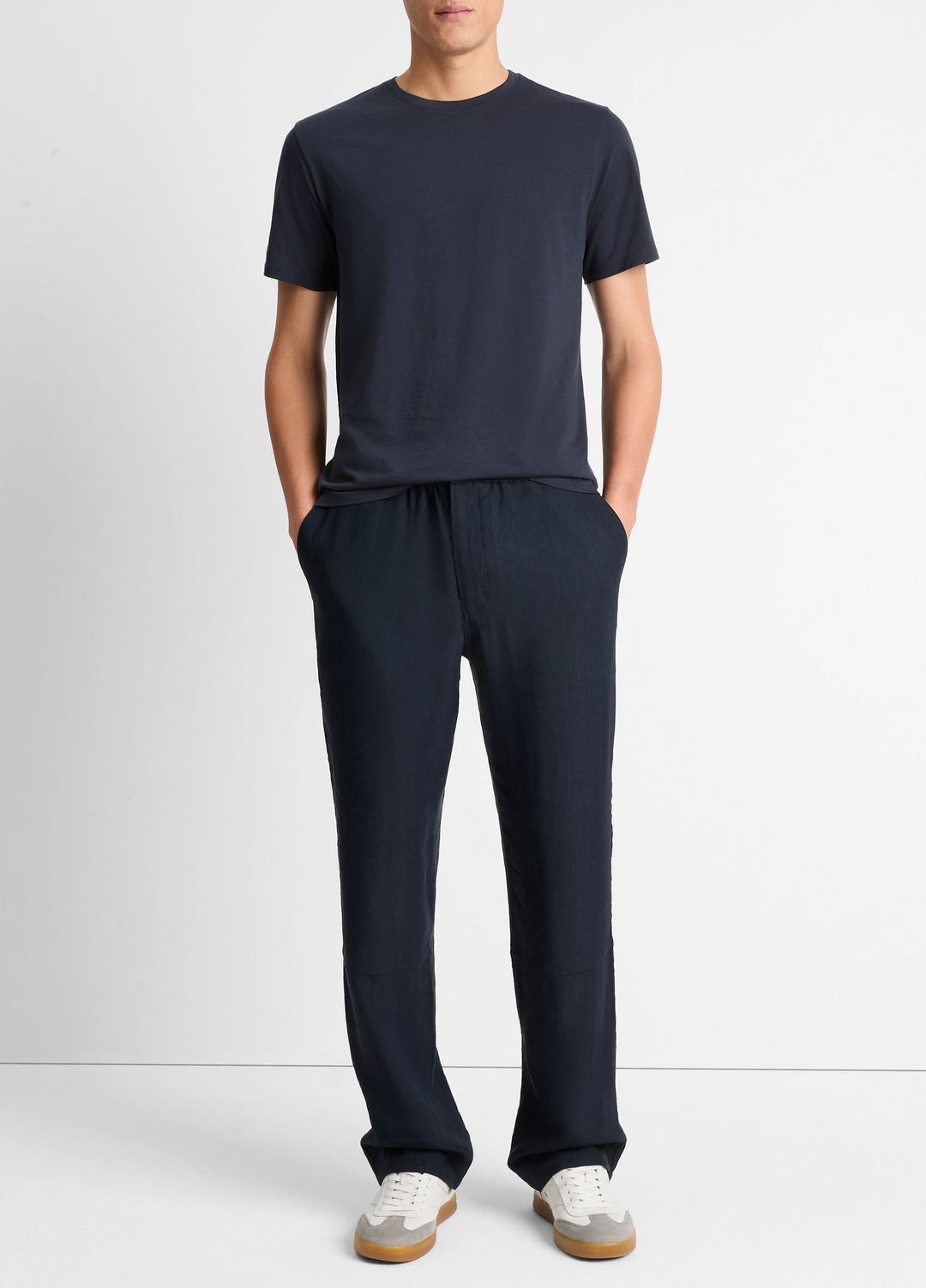 Pima Cotton Crew Neck T-Shirt in Short Sleeve - COASTAL BLUE | VINCE Men