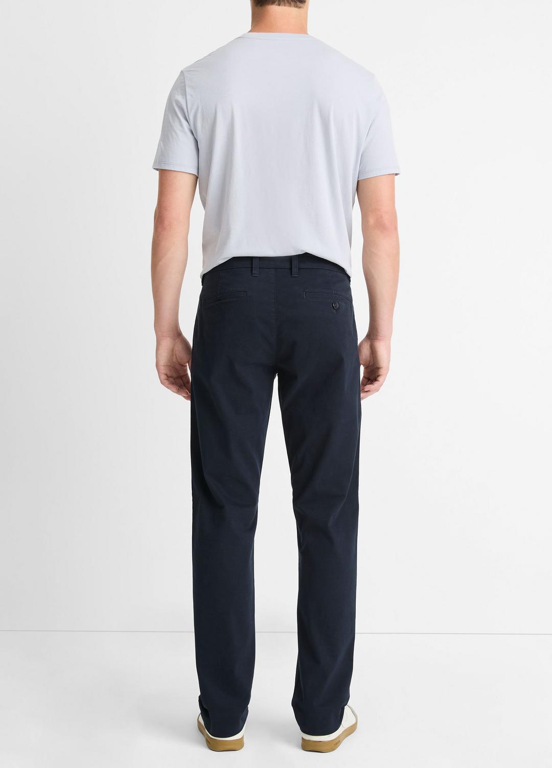 Dylan Slim Cotton Chino Pant in Trousers - COASTAL BLUE | VINCE Men