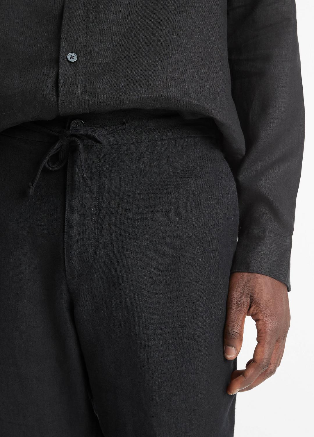 Lightweight Hemp Pant in Trousers - BLACK | VINCE Men
