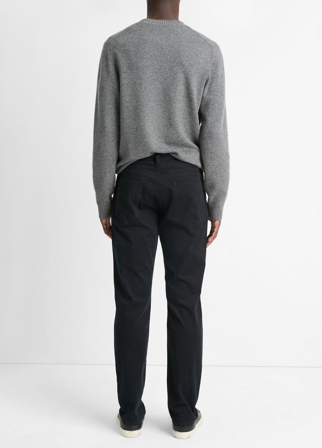 Dylan Slim 5-Pocket Peached Stretch-Cotton Pant in Trousers - BLACK | VINCE Men