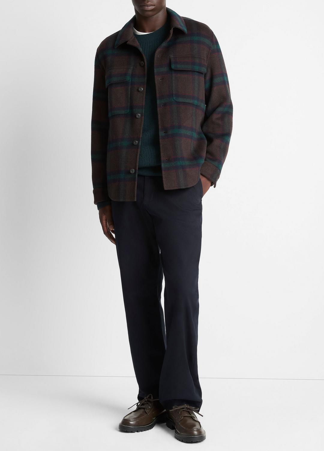 Plaid Splittable Wool-Blend Shirt Jacket in Shirt Jackets - COASTAL COUNTRY RACER | VINCE Men