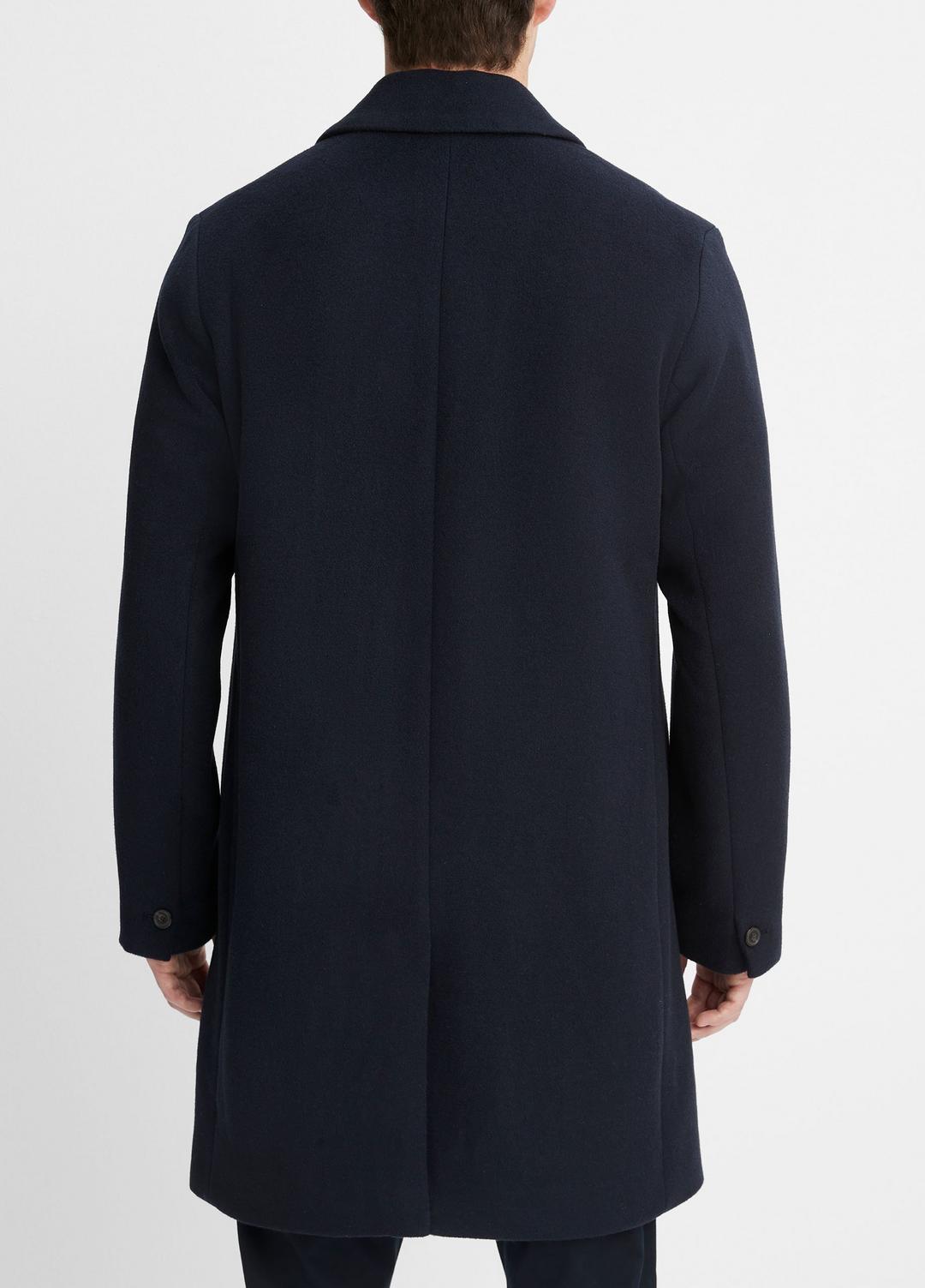 Classic Italian Wool-Blend Coat in Jackets & Outerwear - COASTAL BLUE | VINCE Men