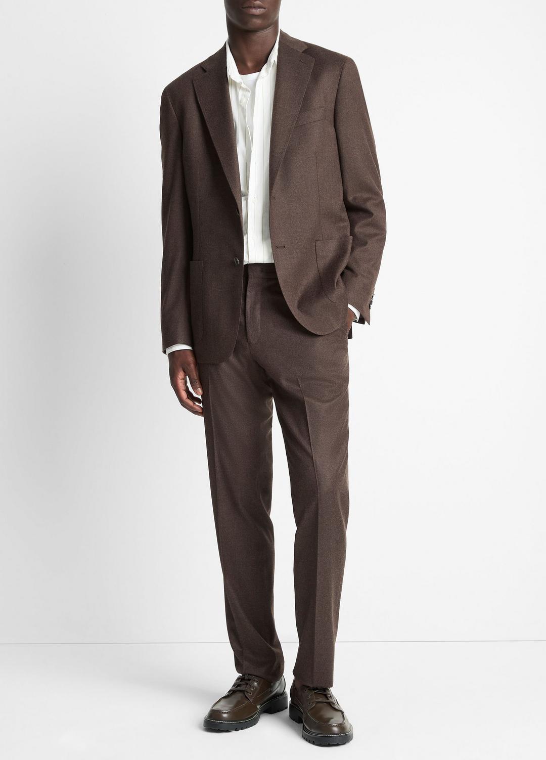 Wool-Silk Relaxed Sport Coat in Blazers - BROWN | VINCE Men