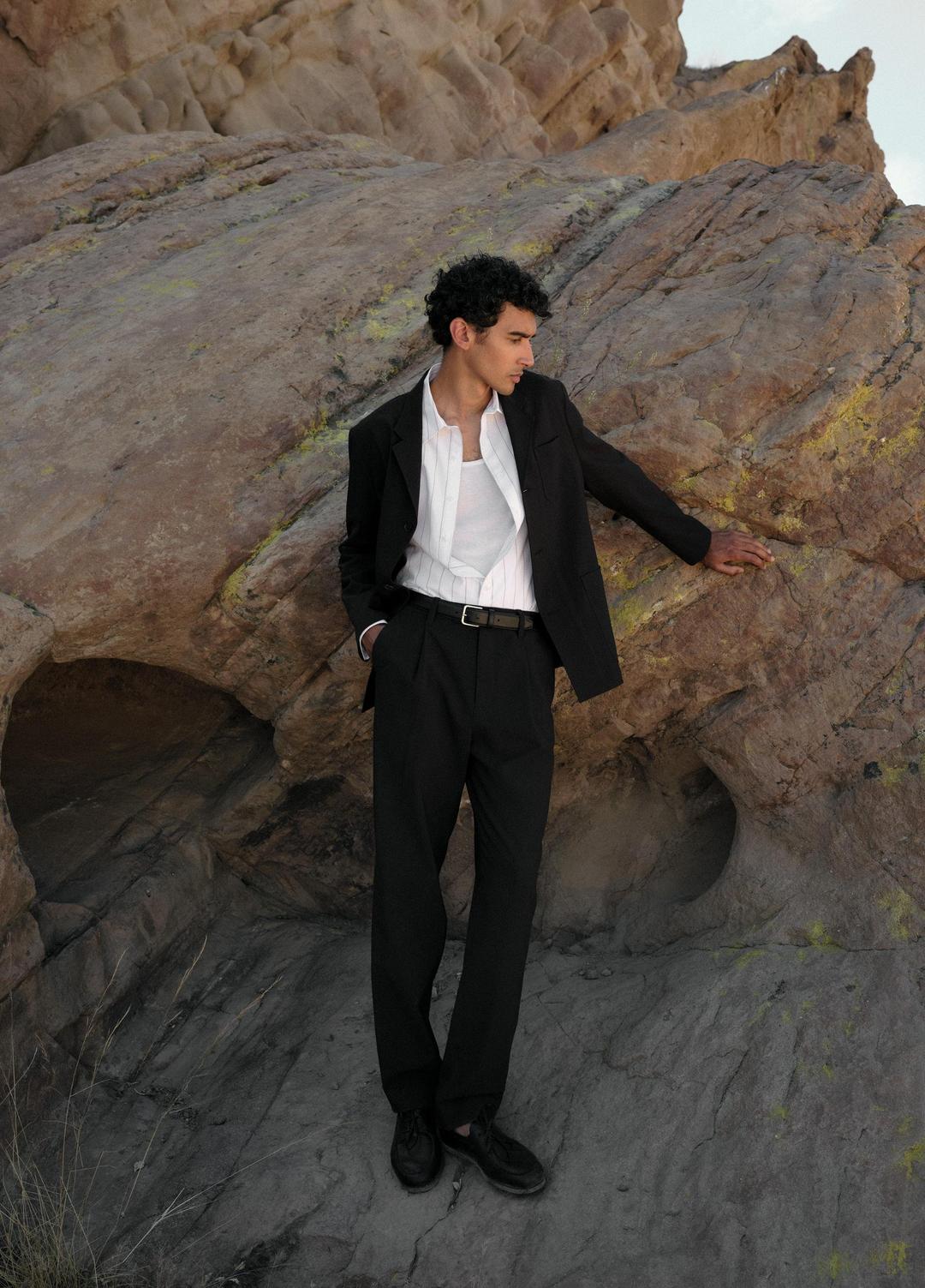 Tailored Utility Blazer in Blazers - BLACK | VINCE Men