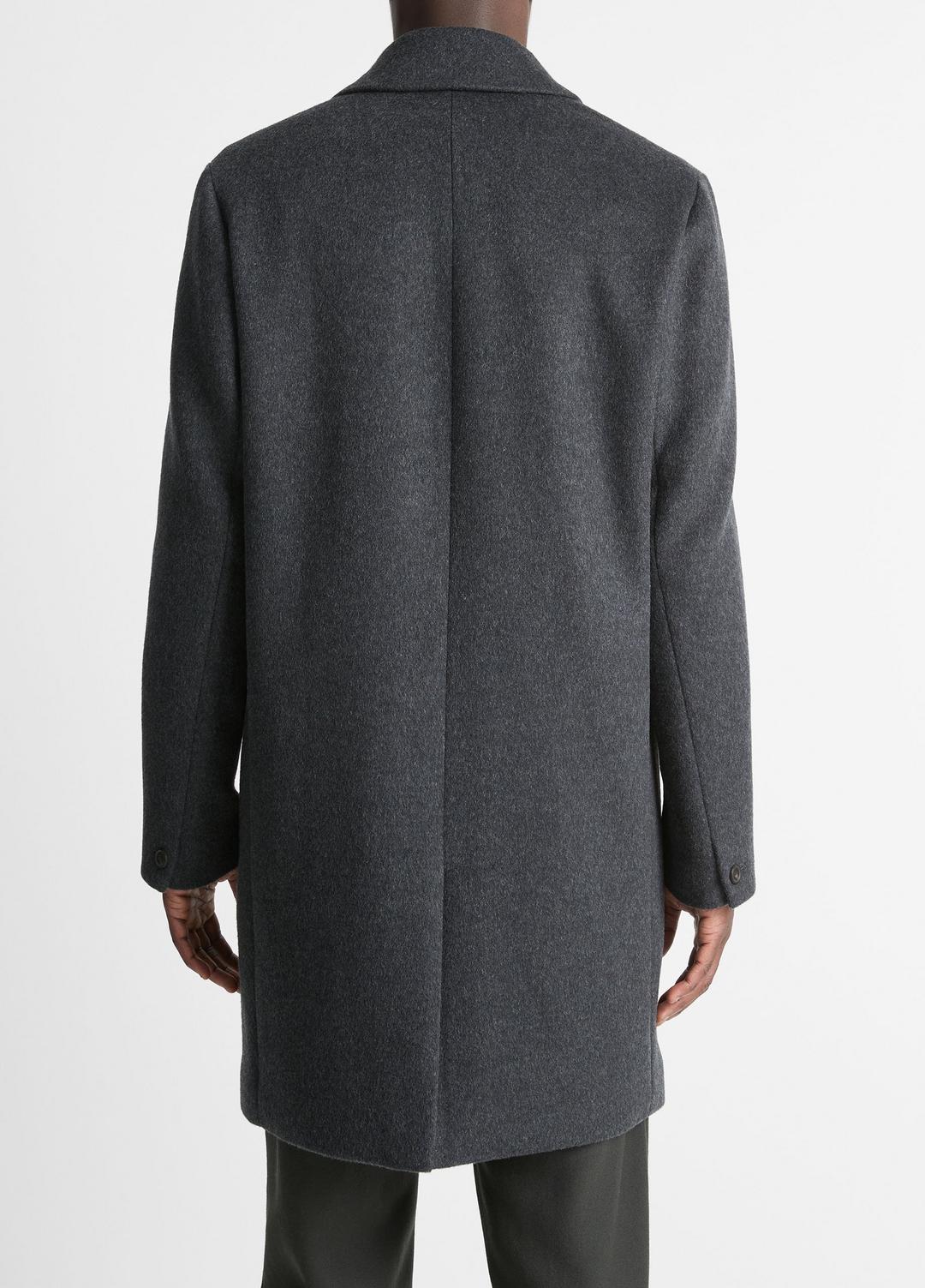 Classic Italian Wool-Blend Coat in Jackets & Outerwear - HEATHER CHARCOAL | VINCE Men