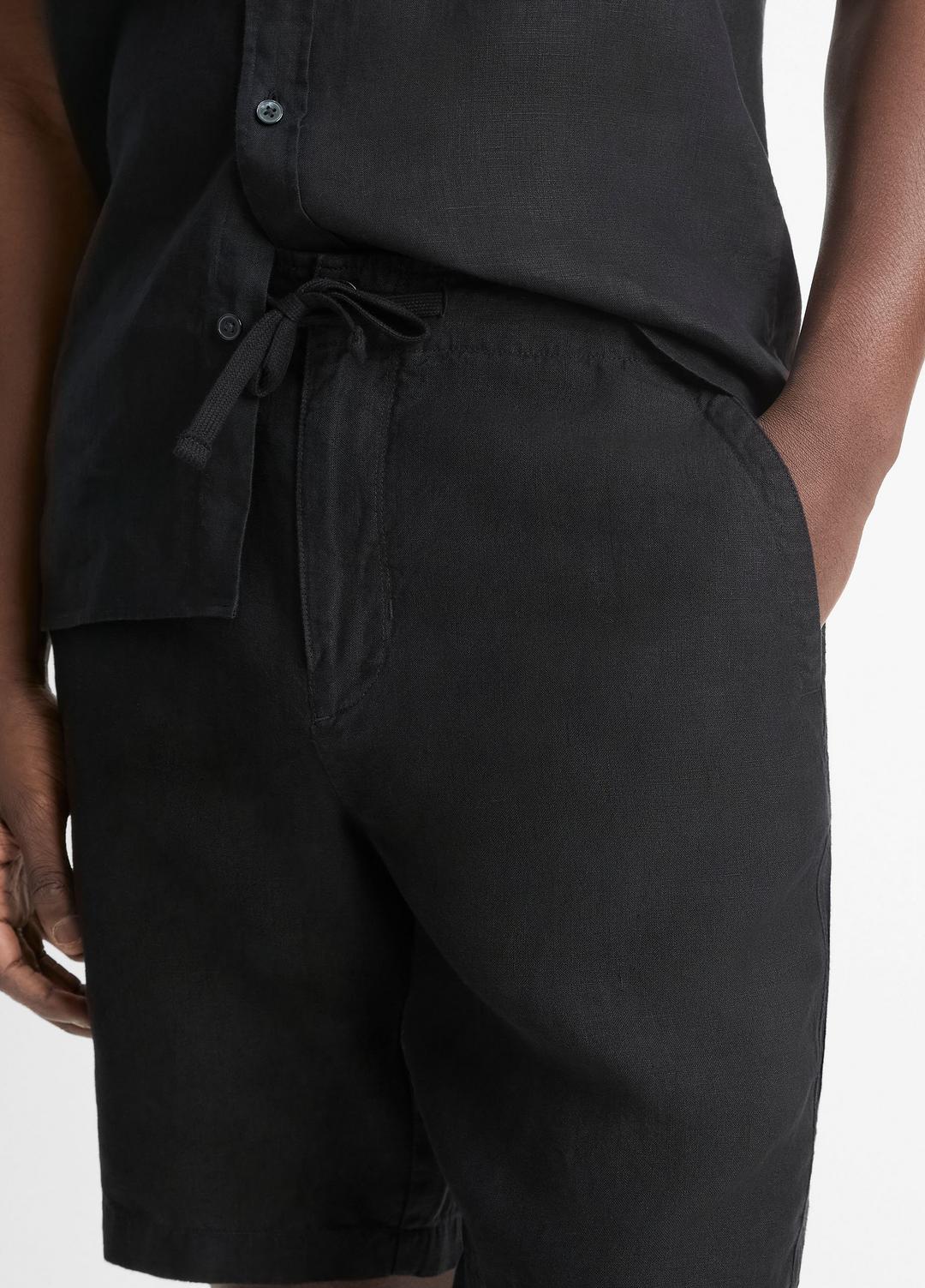 Hemp Drawstring Short in Shorts - BLACK | VINCE Men