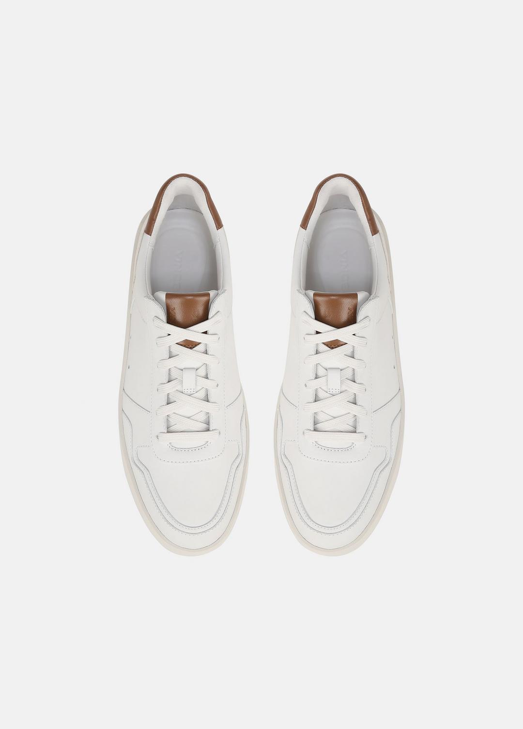 Peyton Leather Lace-Up Sneaker in Sneakers - CHALK WHITE | VINCE Men