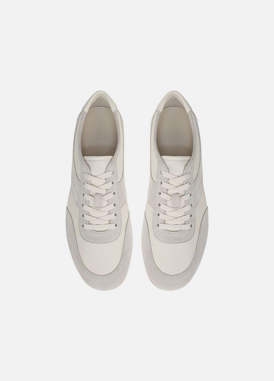 LA Leather & Suede Runner Sneaker in Sneakers - HORCHATA/PEBBLE WHITE | VINCE Men