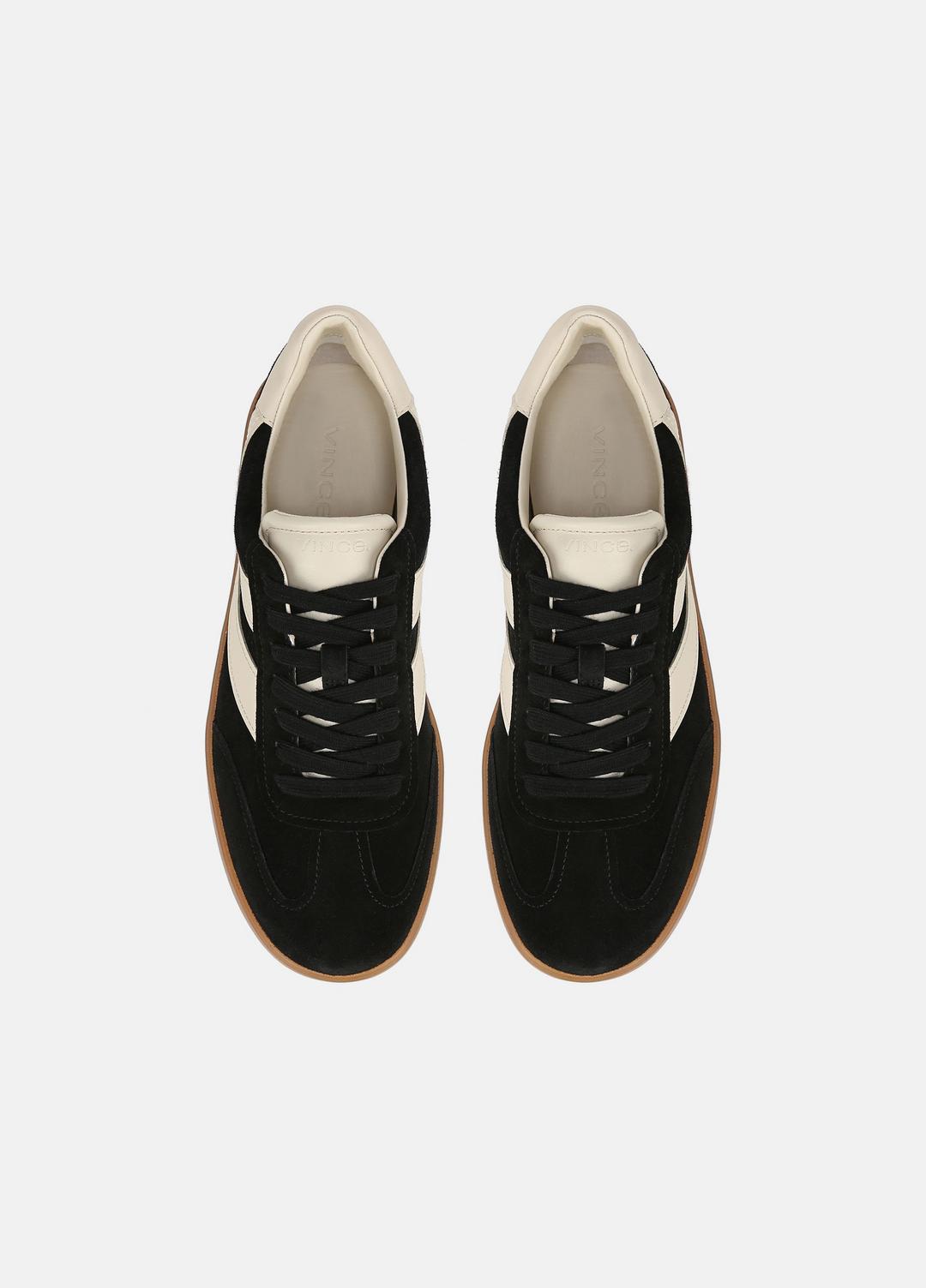 Oasis Leather Sneaker in Sneakers - BLACK | VINCE Men