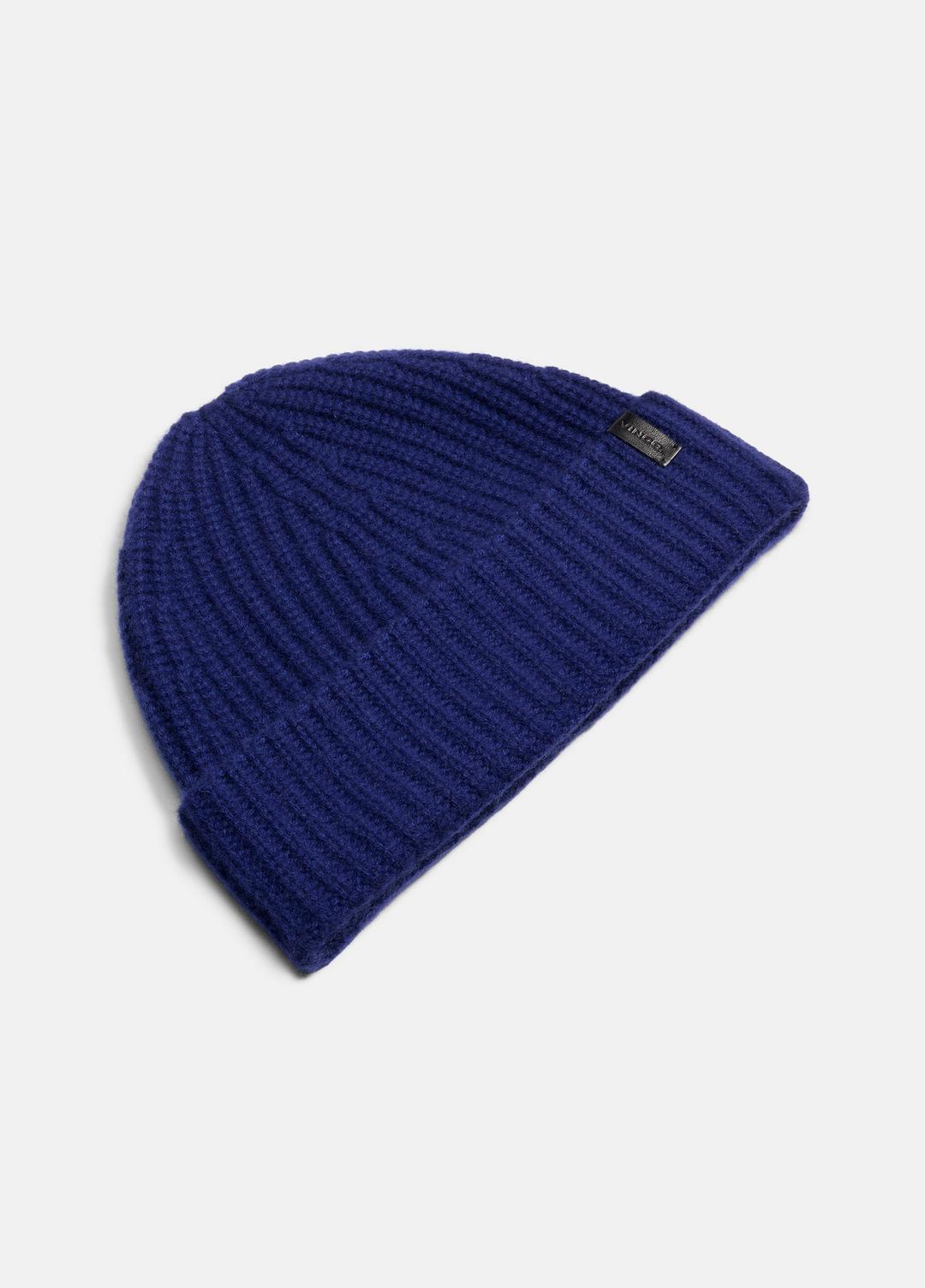 Cashmere Shaker-Stitch Beanie in Scarves & Hats - SAPPHIRE | VINCE Men