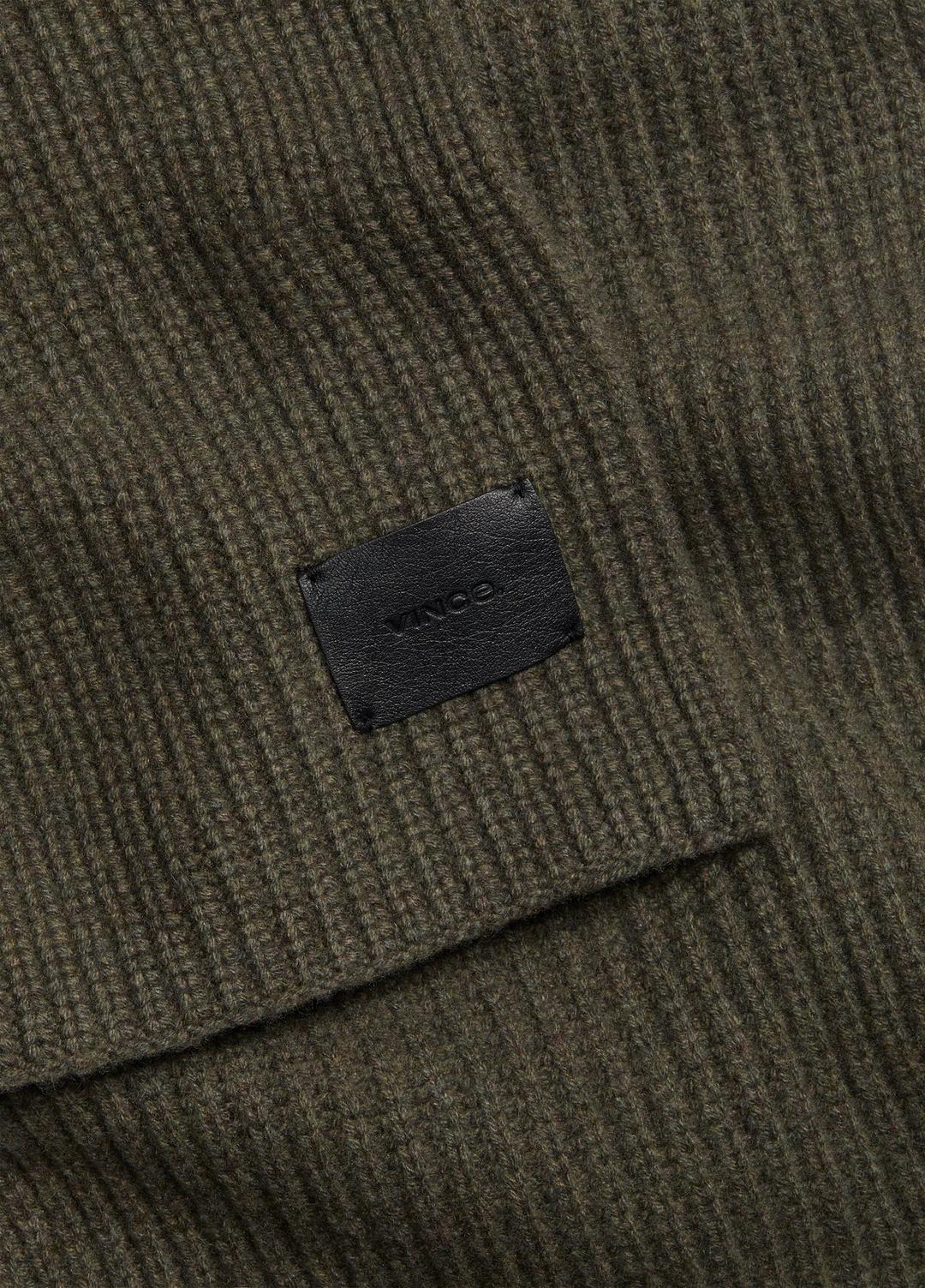 Cashmere Shaker-Stitch Scarf in Scarves & Hats - HEATHER OLIVE | VINCE Men