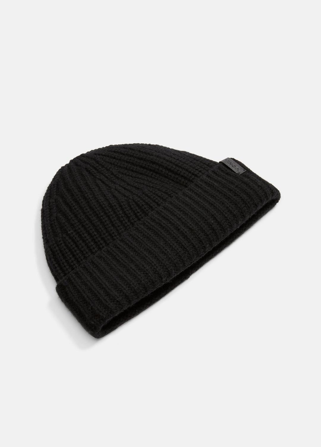 Cashmere Shaker-Stitch Beanie in Scarves & Hats - BLACK | VINCE Men