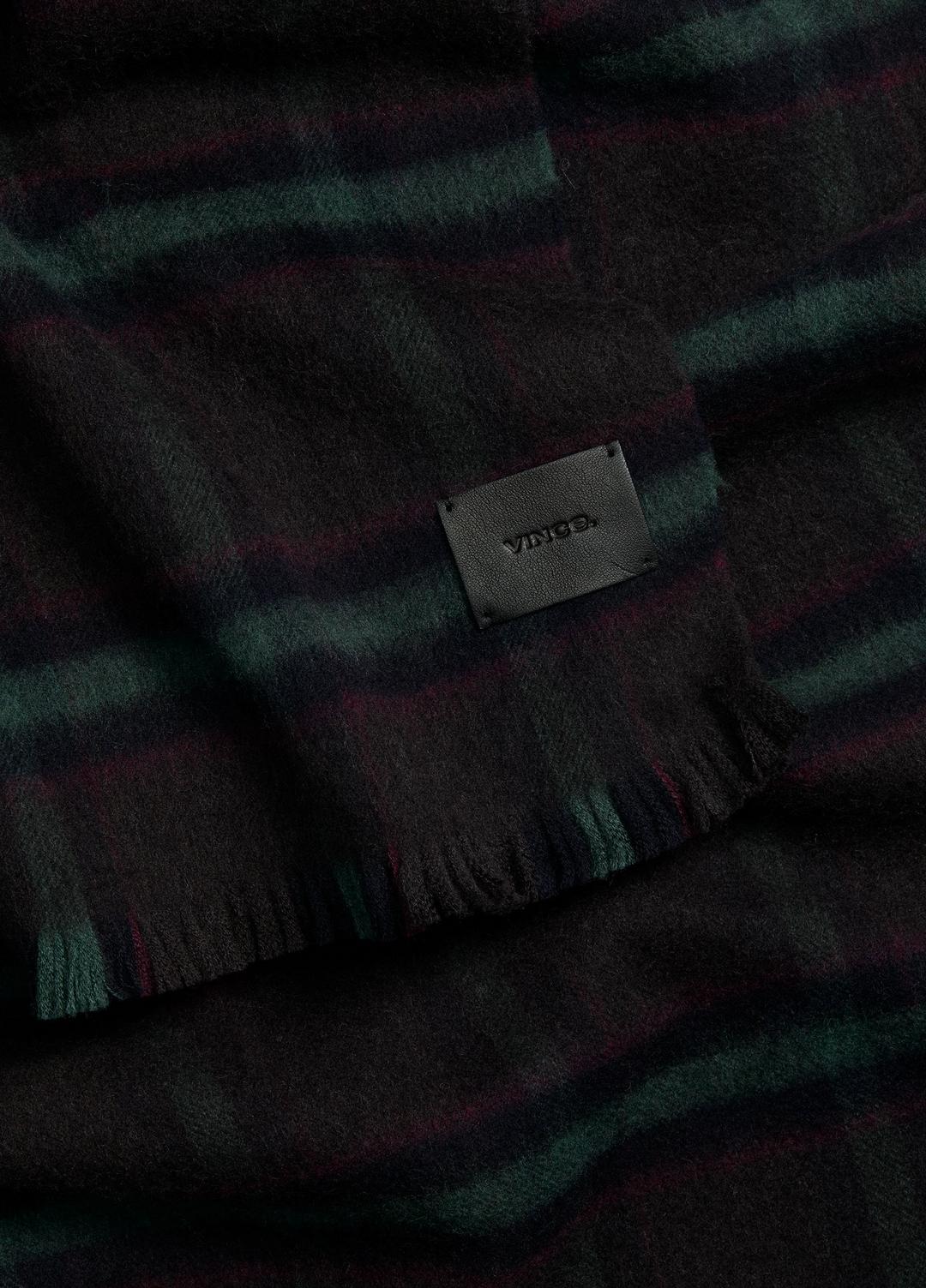 Brushed Holme Plaid Wool Scarf in Scarves & Hats - BROWN | VINCE Men
