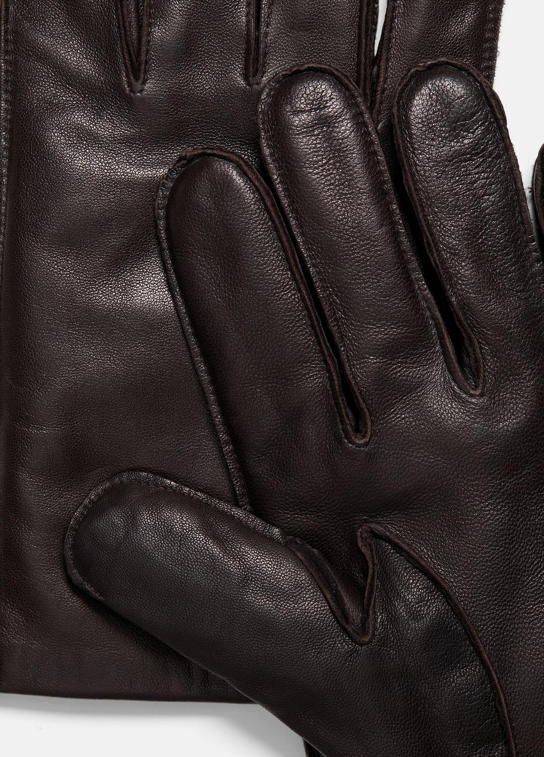 Classic Cashmere-Lined Leather Glove in Gloves - ESPRESSO | VINCE Men