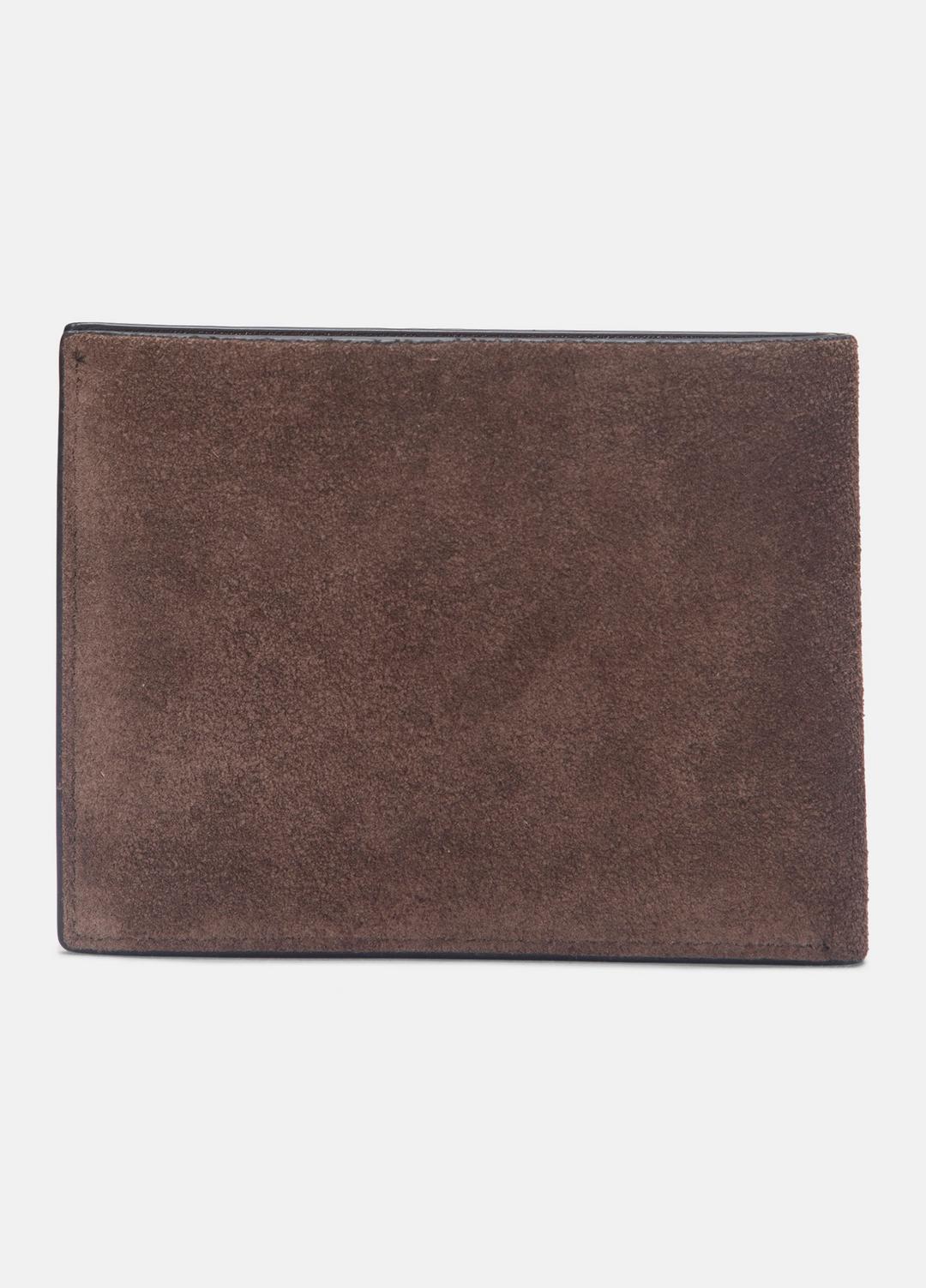 Suede Bifold Wallet in Bags - CHOCOLATE | VINCE Men