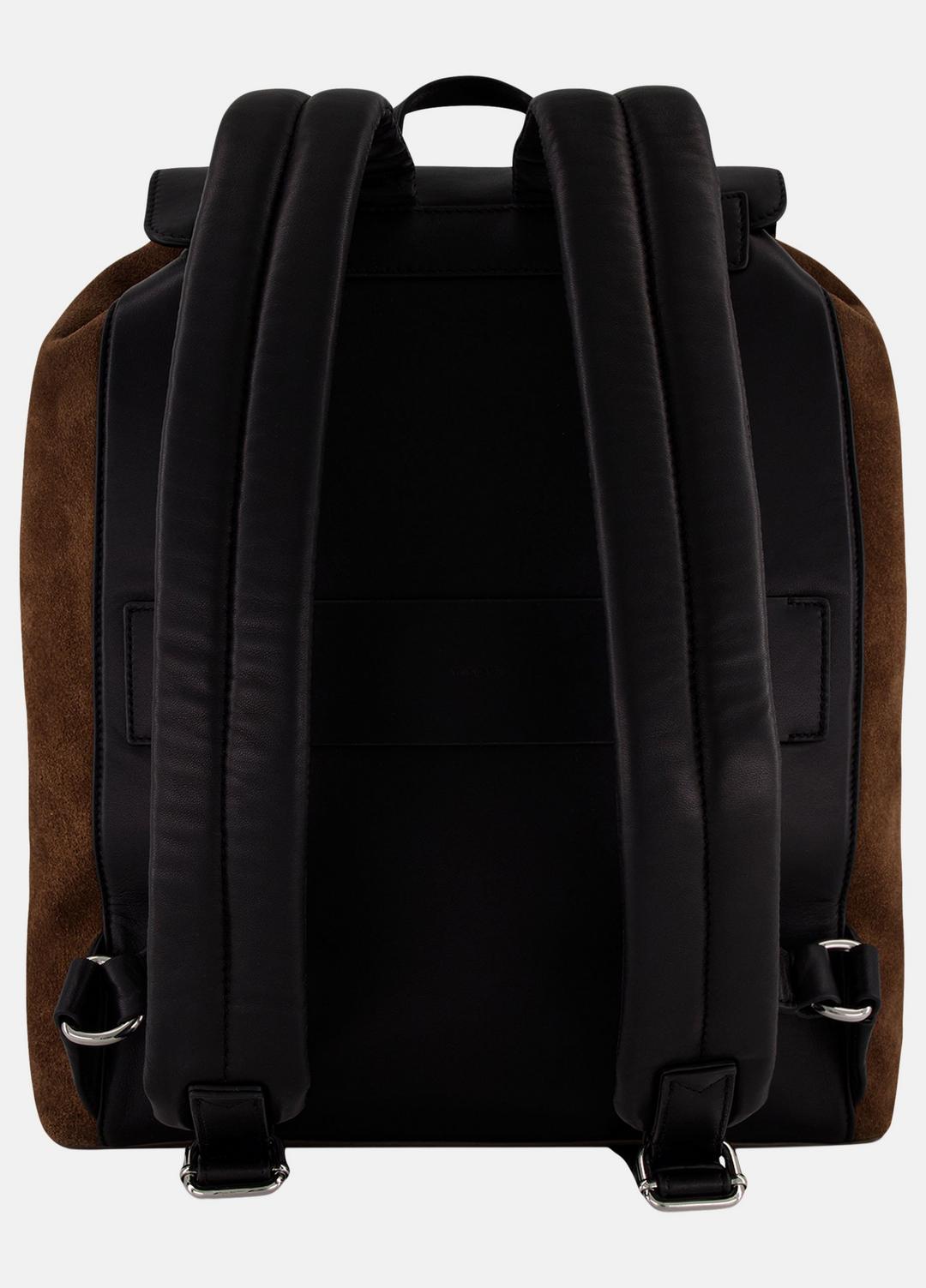 Drayton Suede Flap Backpack in Bags - CHOCOLATE | VINCE Men
