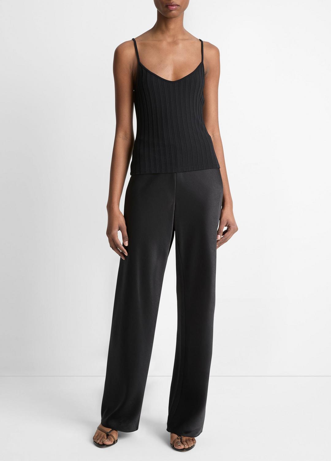 Ribbed V-Neck Camisole in Shirts & Tees - BLACK | VINCE Sale