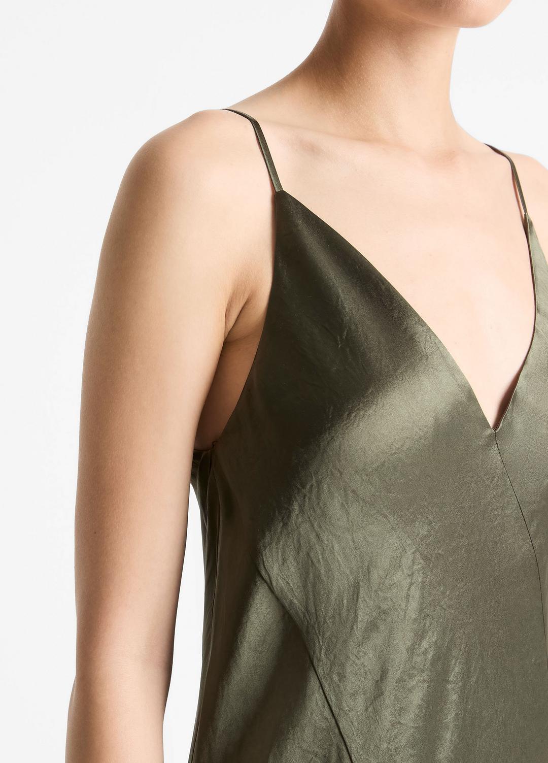 Paneled Satin Bias Slip Dress in Dresses & Skirts - HERBA | VINCE Sale